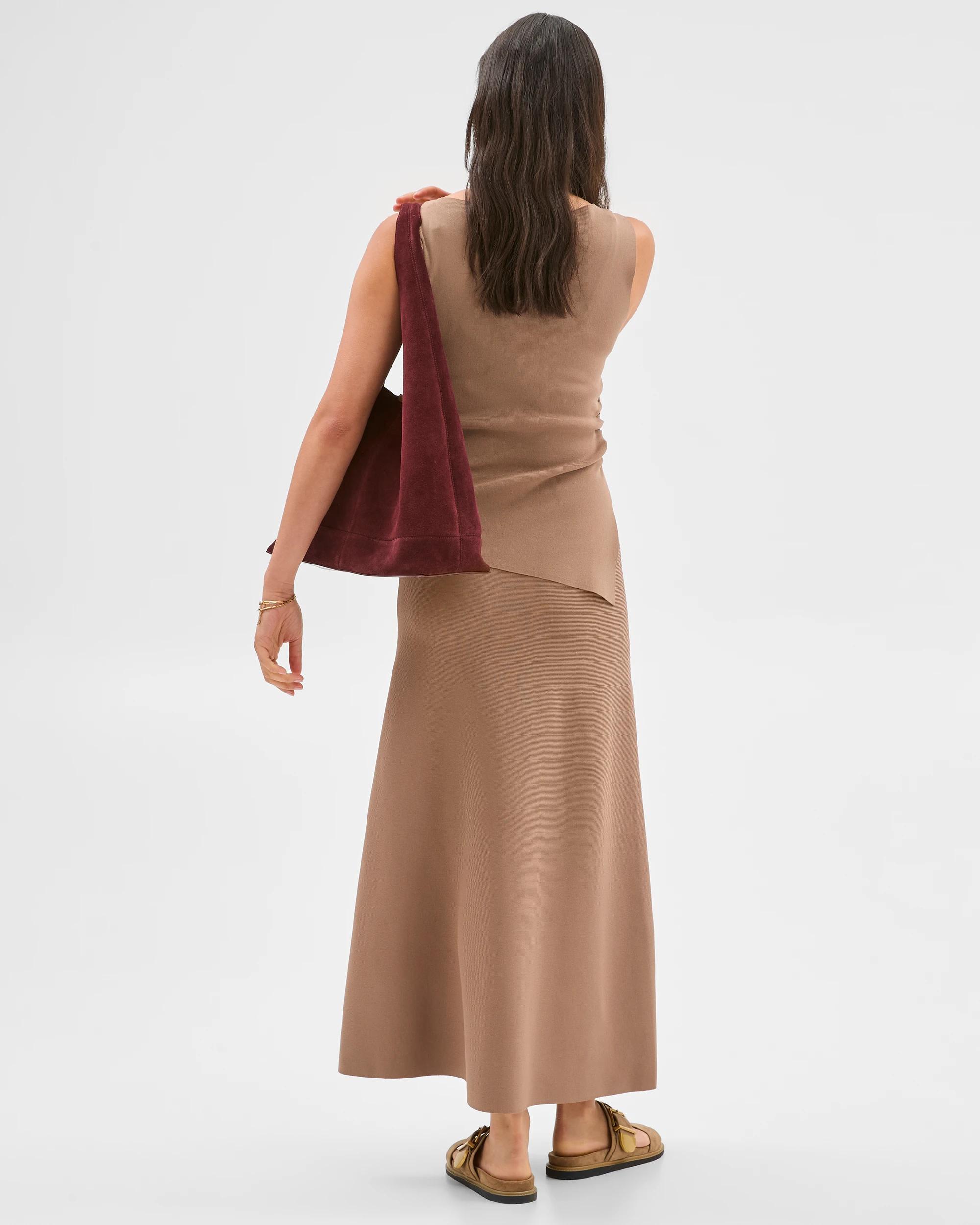 4 Crepe Knit Midi Skirt - Preview MOCHA, 4 of 6
