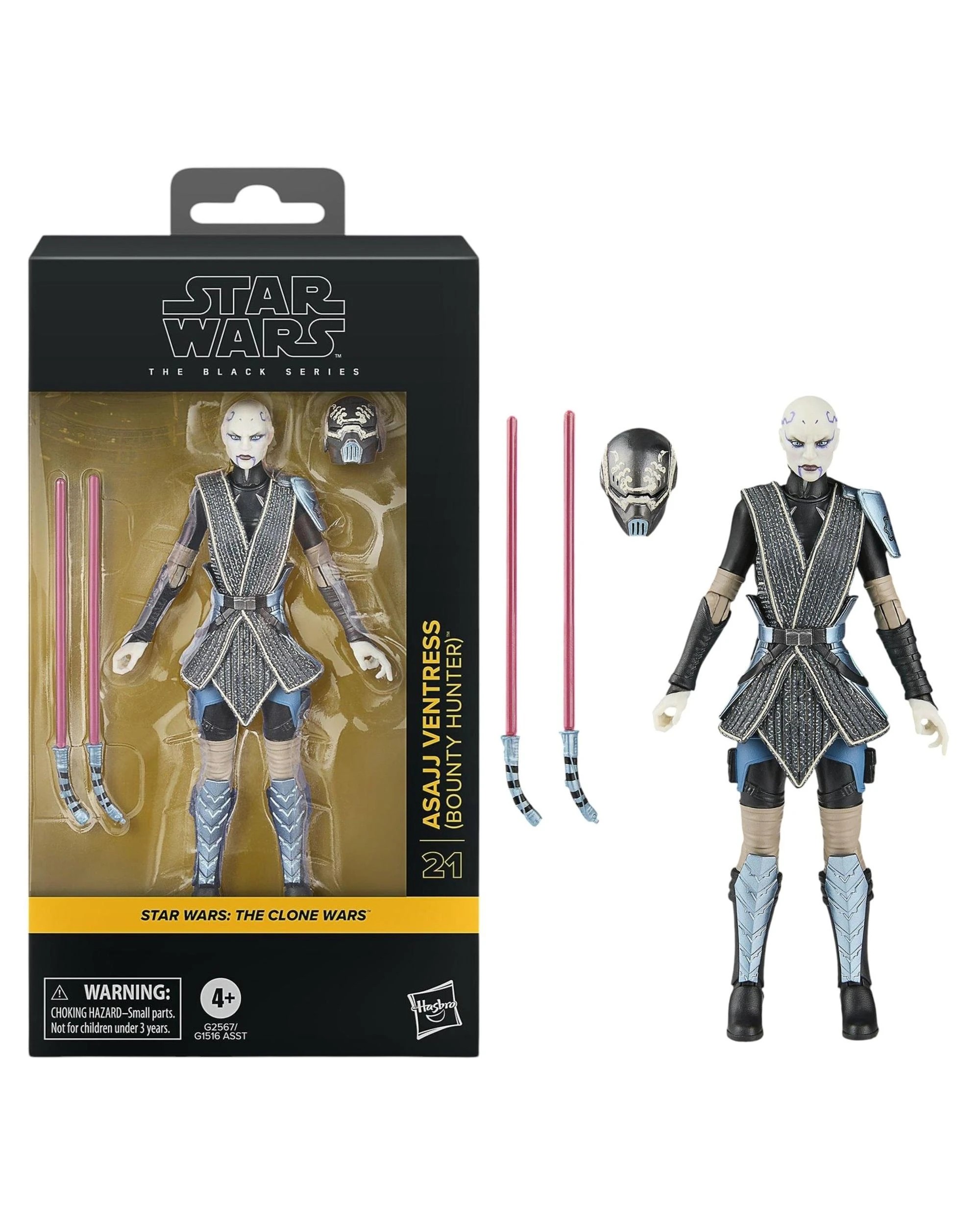 1 Star Wars: The Black Series Asajj Ventress - Bounty Hunter -  Action Figure, 1 of 10