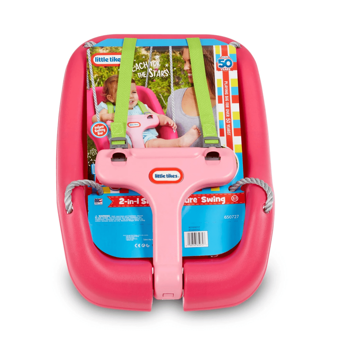 3 Little Tikes 2-in-1 Snug and Secure Swing - - Pink, 3 of 6