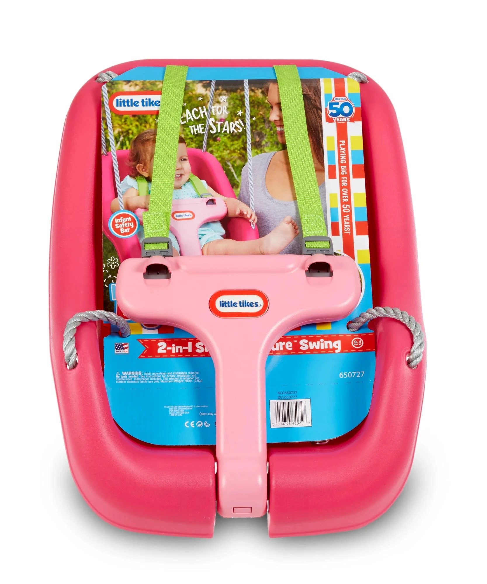 2 Little Tikes 2-in-1 Snug and Secure Swing - - Pink, 2 of 4