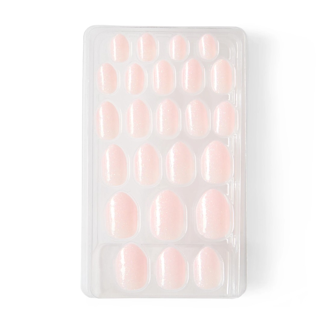 4 OXX Junior 24 Pack Pre-Glued Stick-On Nails - Shimmer, Pink and White, 4 of 5