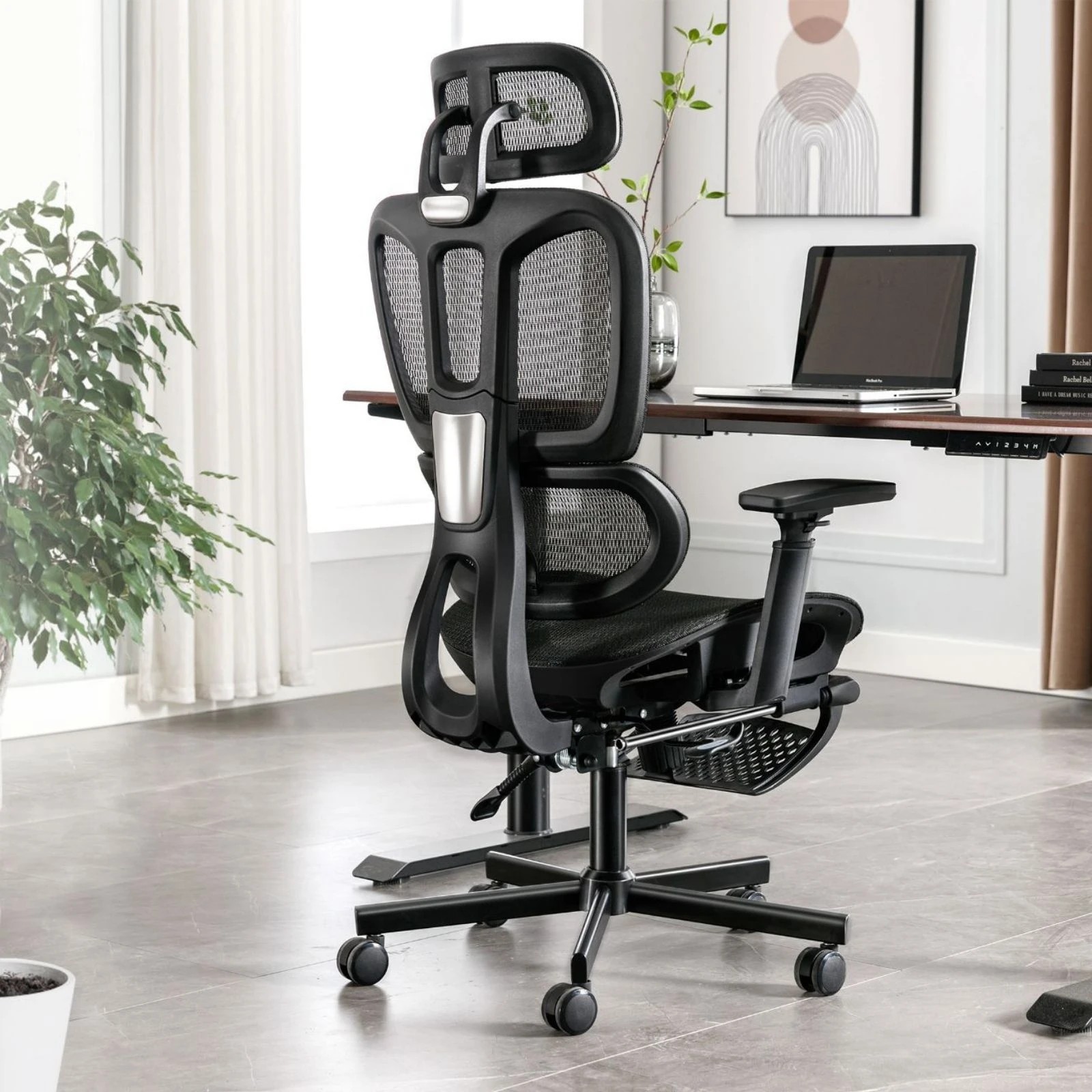 2 Alfordson Ergonomic Office Chair Mesh Executive Seat Work Computer Gaming - Black, 2 of 10
