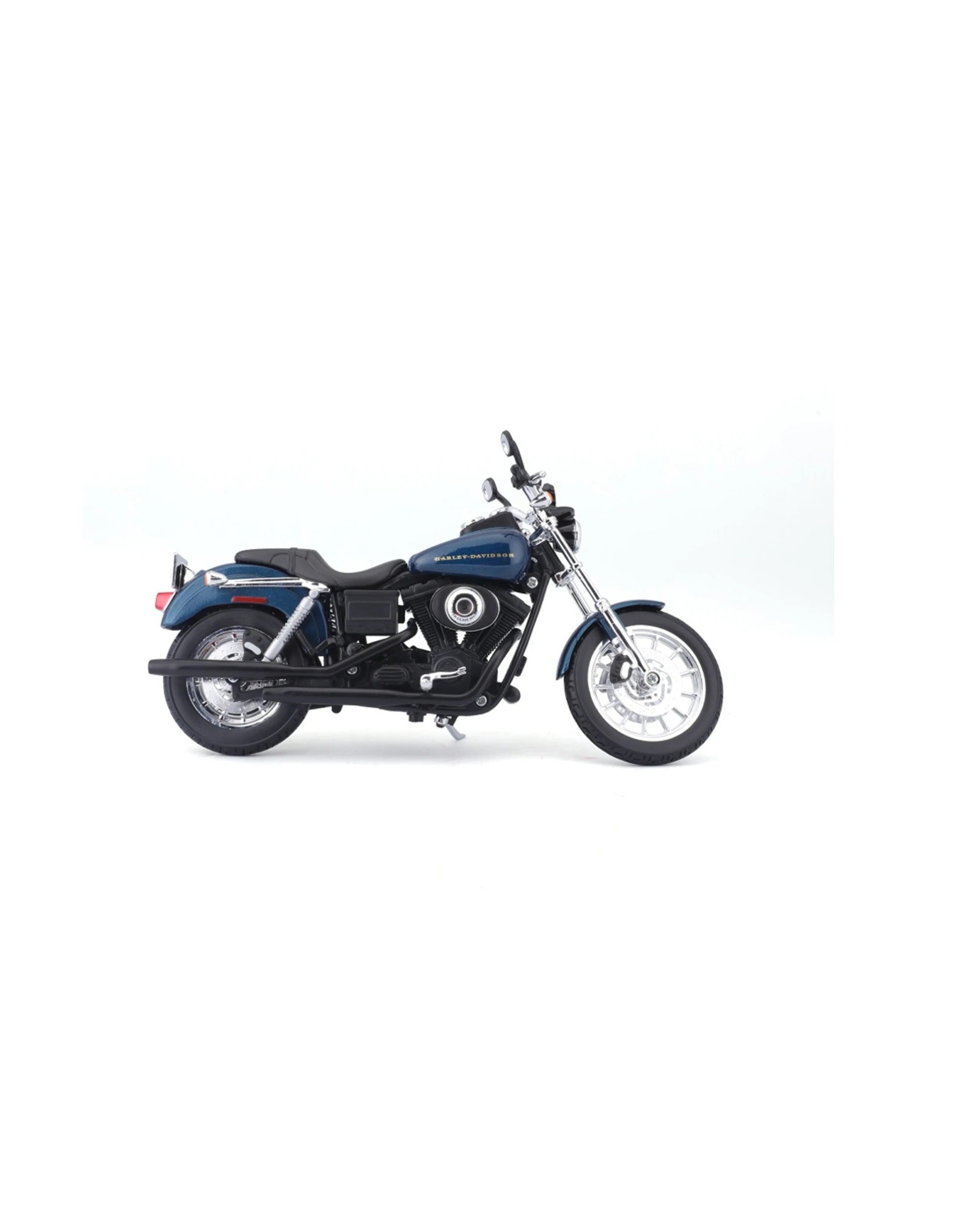5 Maisto Motorcycle 2004 Dyna Super Glide Sport Model Replica Toy Bike - Blue, 5 of 6