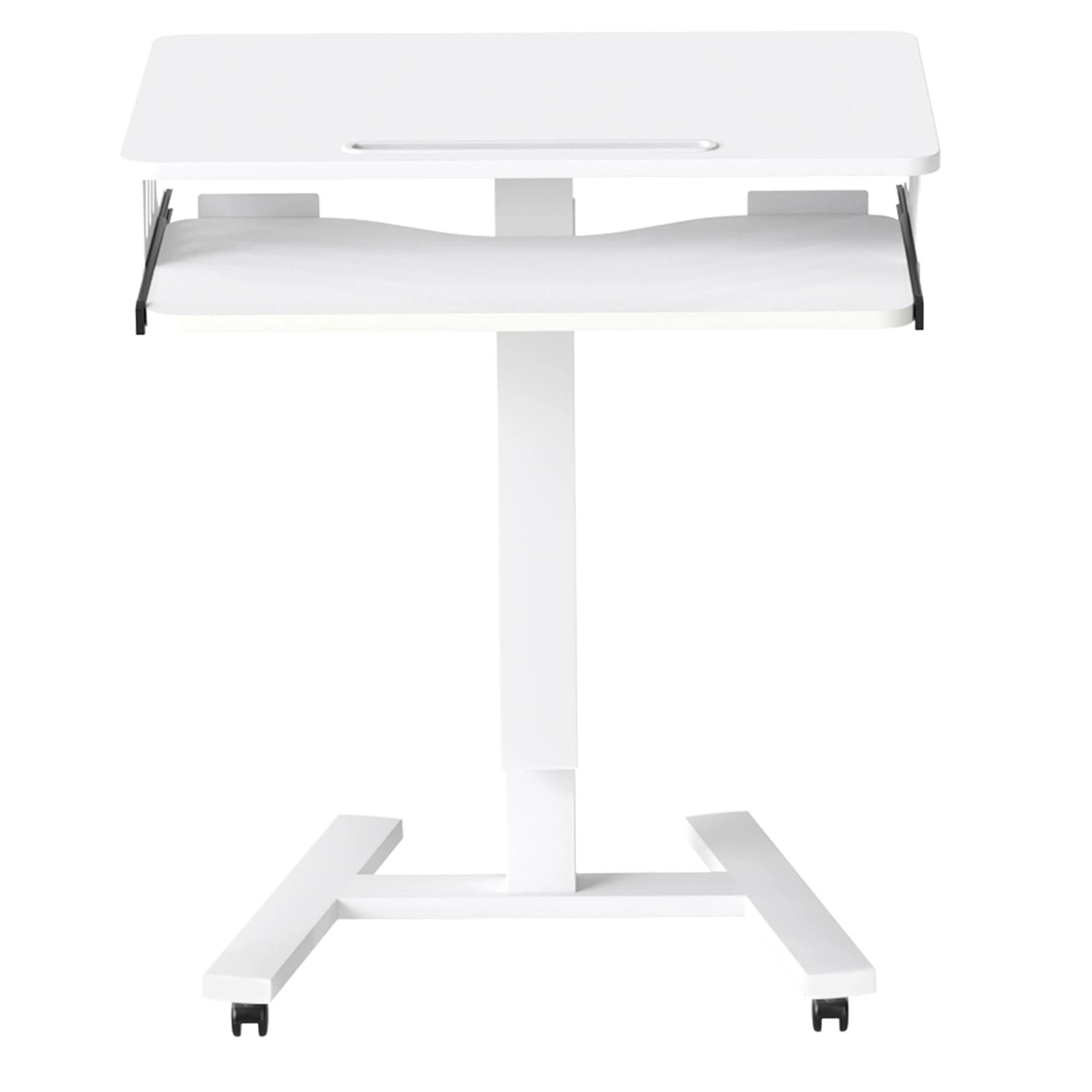 2 Levede Mobile Standing Desk - White, 2 of 9