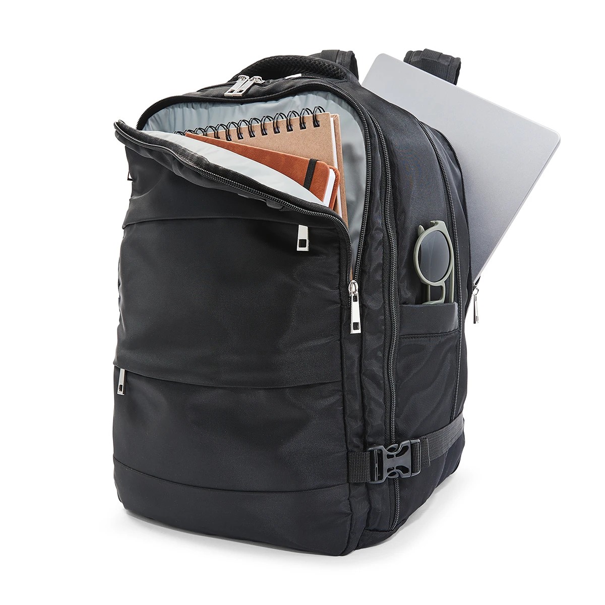 1 Expandable Travel Backpack - Black, 1 of 10