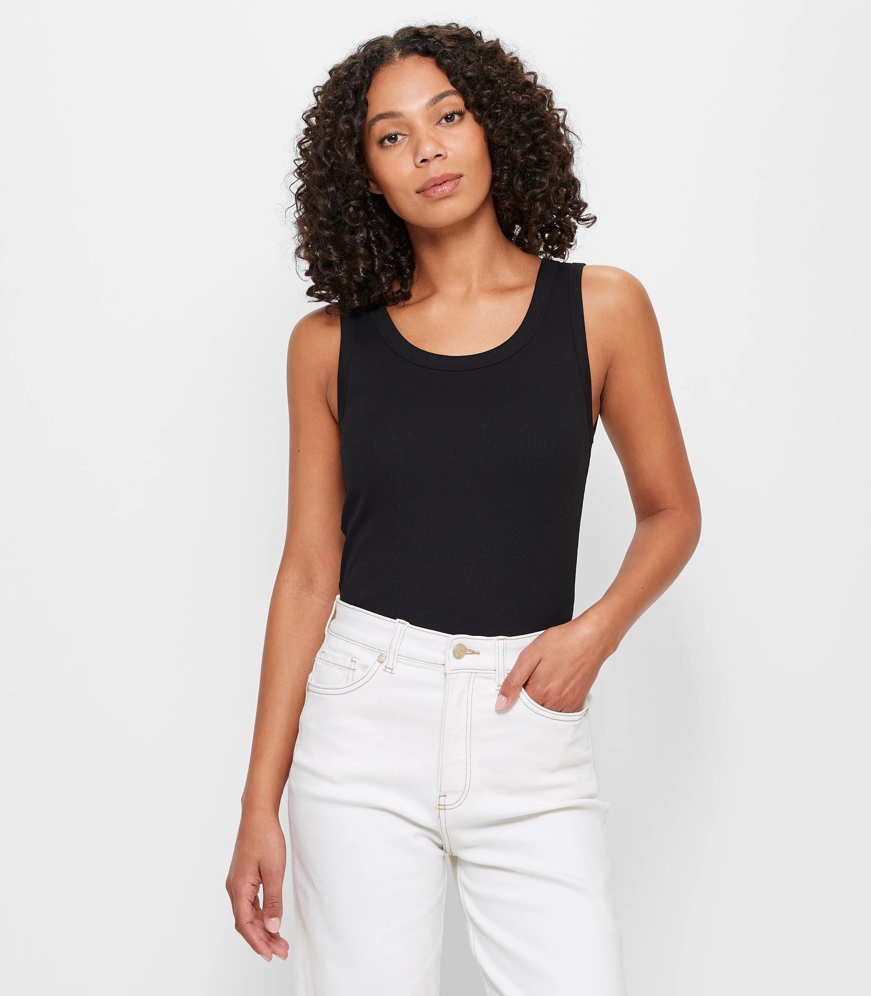 5 Target Australian Cotton Rib Tank Top BLACK, 5 of 9