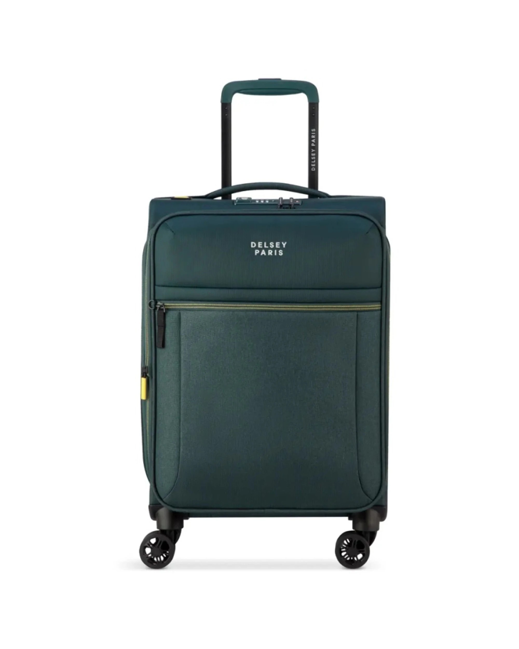 1 Delsey Brochant 3 Small 55 cm Expandable Travel Carry-On Suitcase TSA Lock - Green, 1 of 8