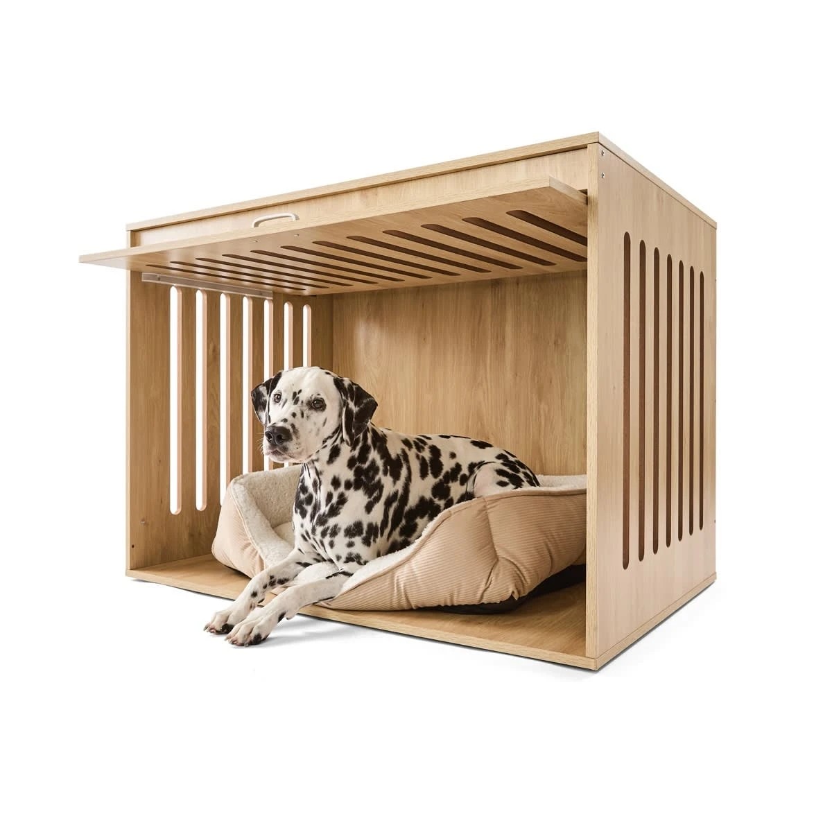 1 Pet Crate Wooden Oak - Extra Large, 1 of 8