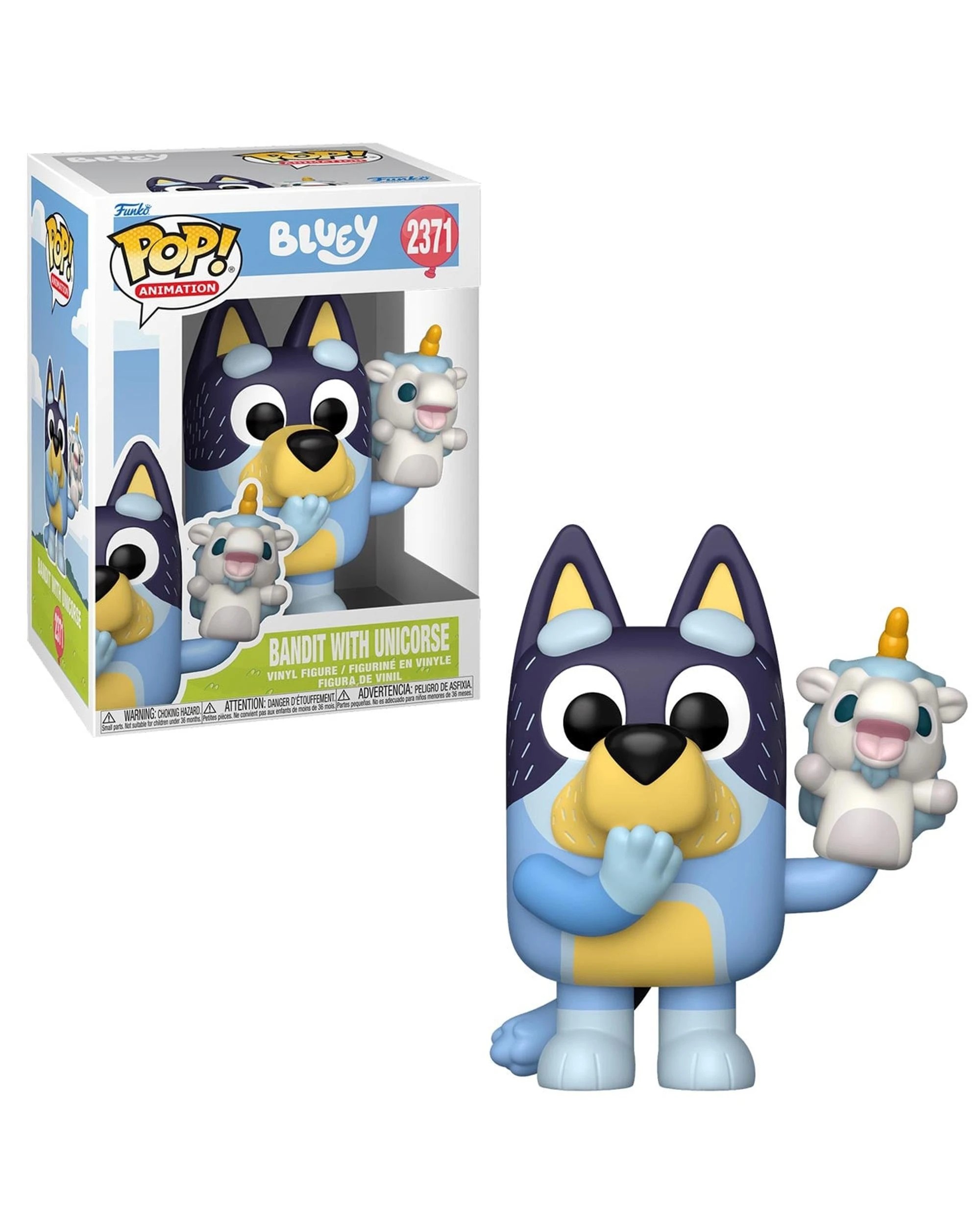1 Bluey: Bandit with Unicorse Funko POP! Vinyl, 1 of 3