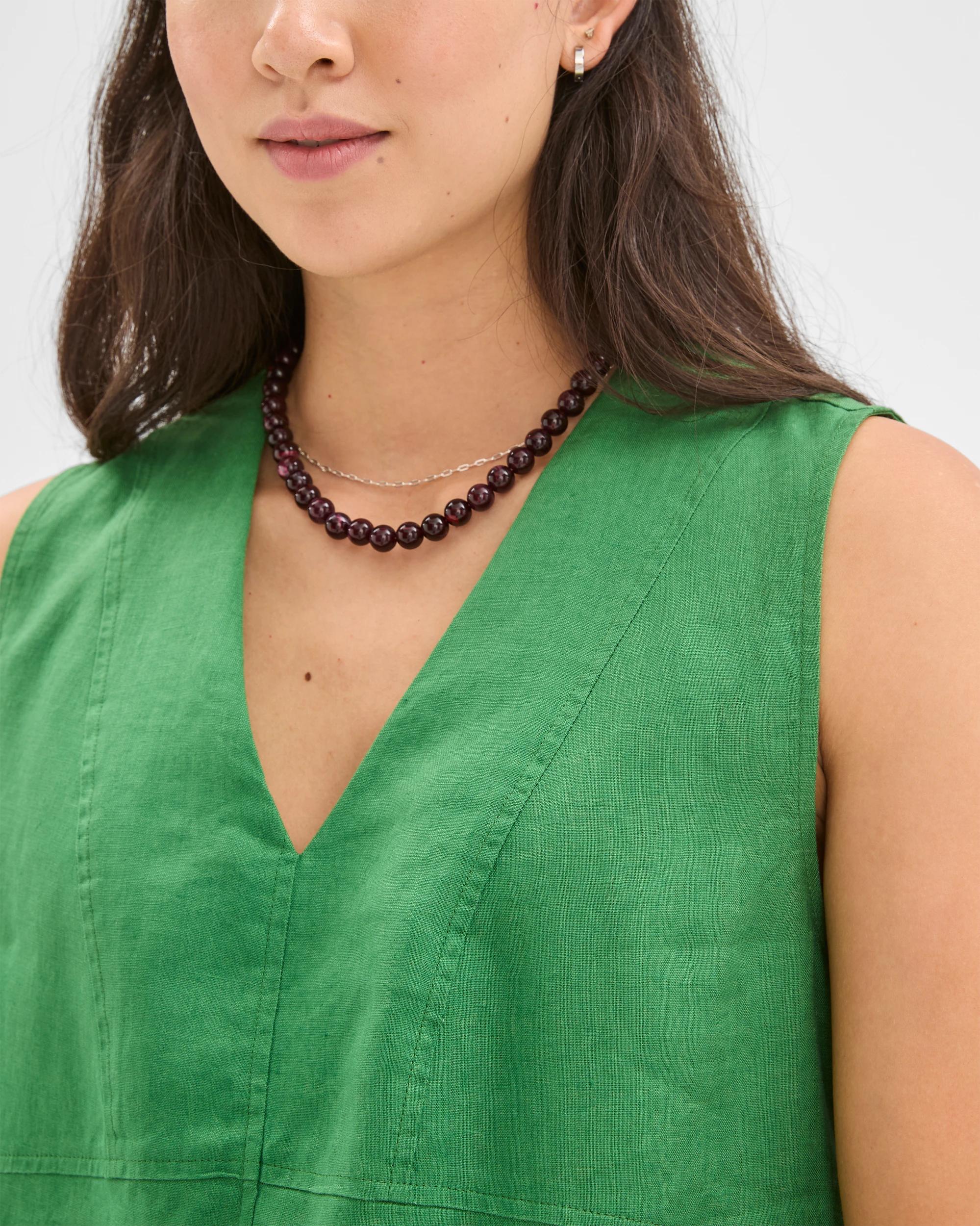 5 Target Woman European Linen Sleeveless Tunic VERDAND GREEN, 5 of 6