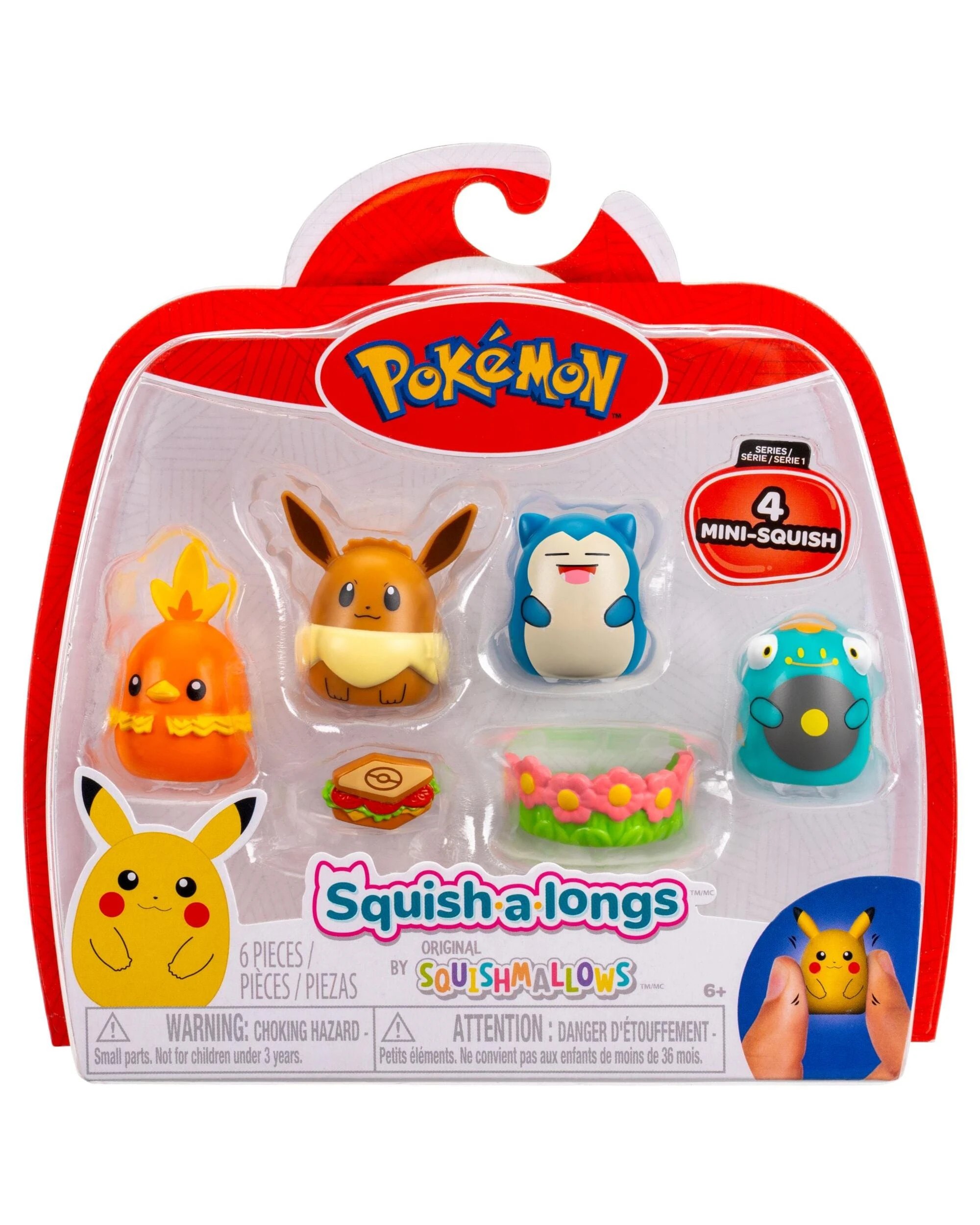 2 Squishmallows Squish-a-Longs Pokemon Eevee 4 Pack, 2 of 9