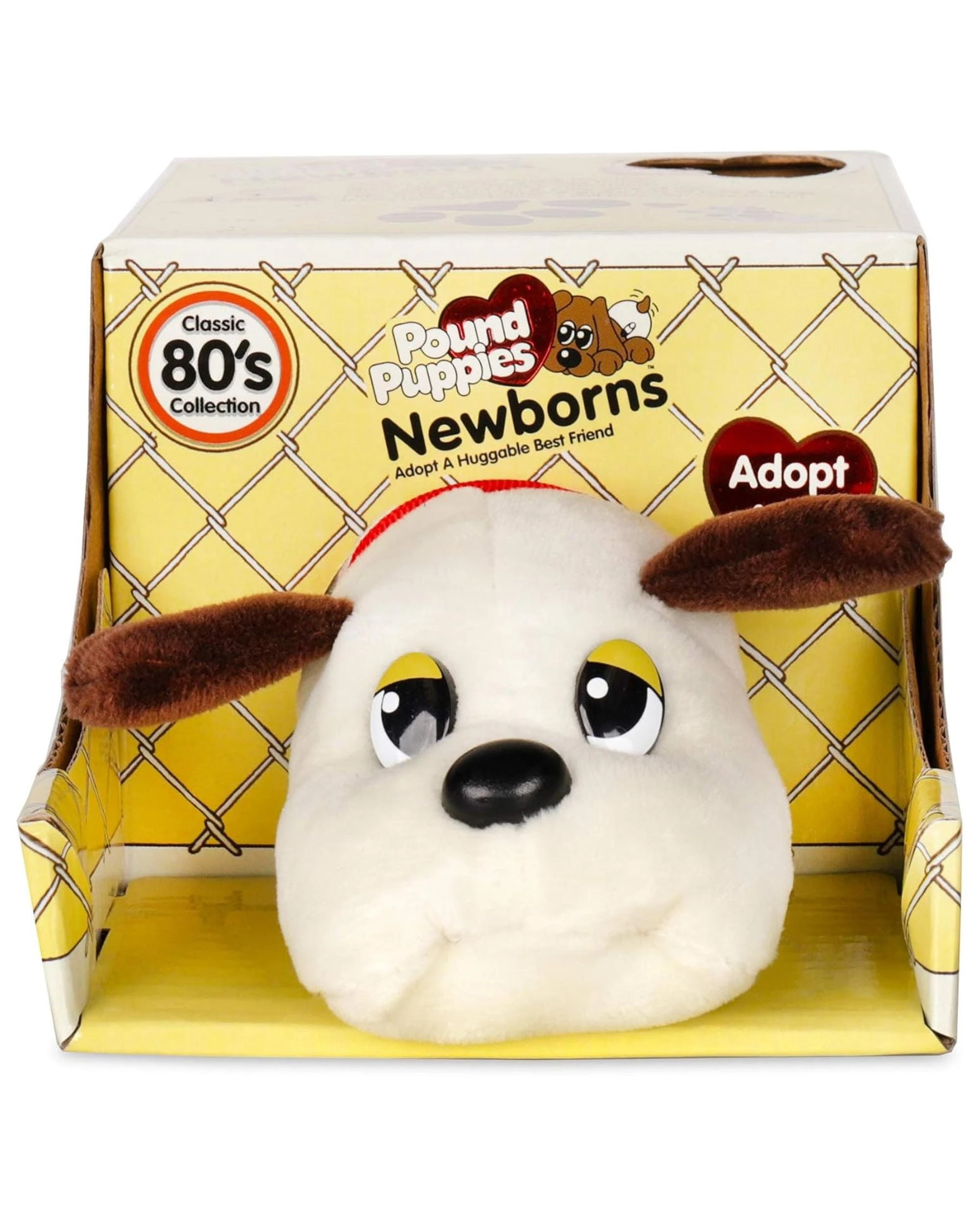 1 Pound Puppies Newborns Classic 80s Collection Cream and Brown Plush, 1 of 4