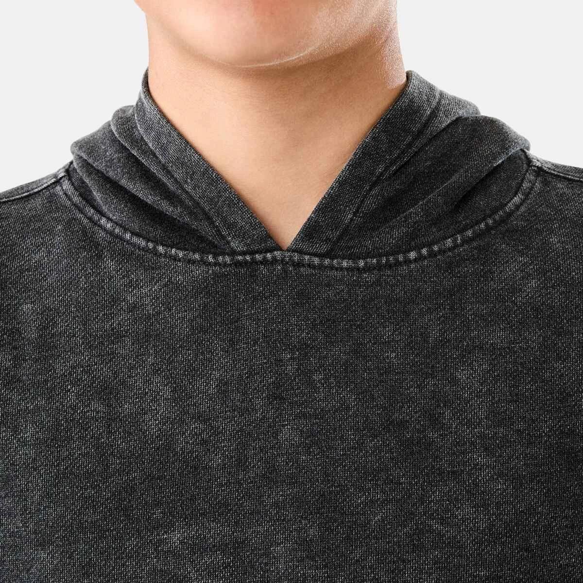 4 Oversized Washed Hoodie with Pocket Black, 4 of 10