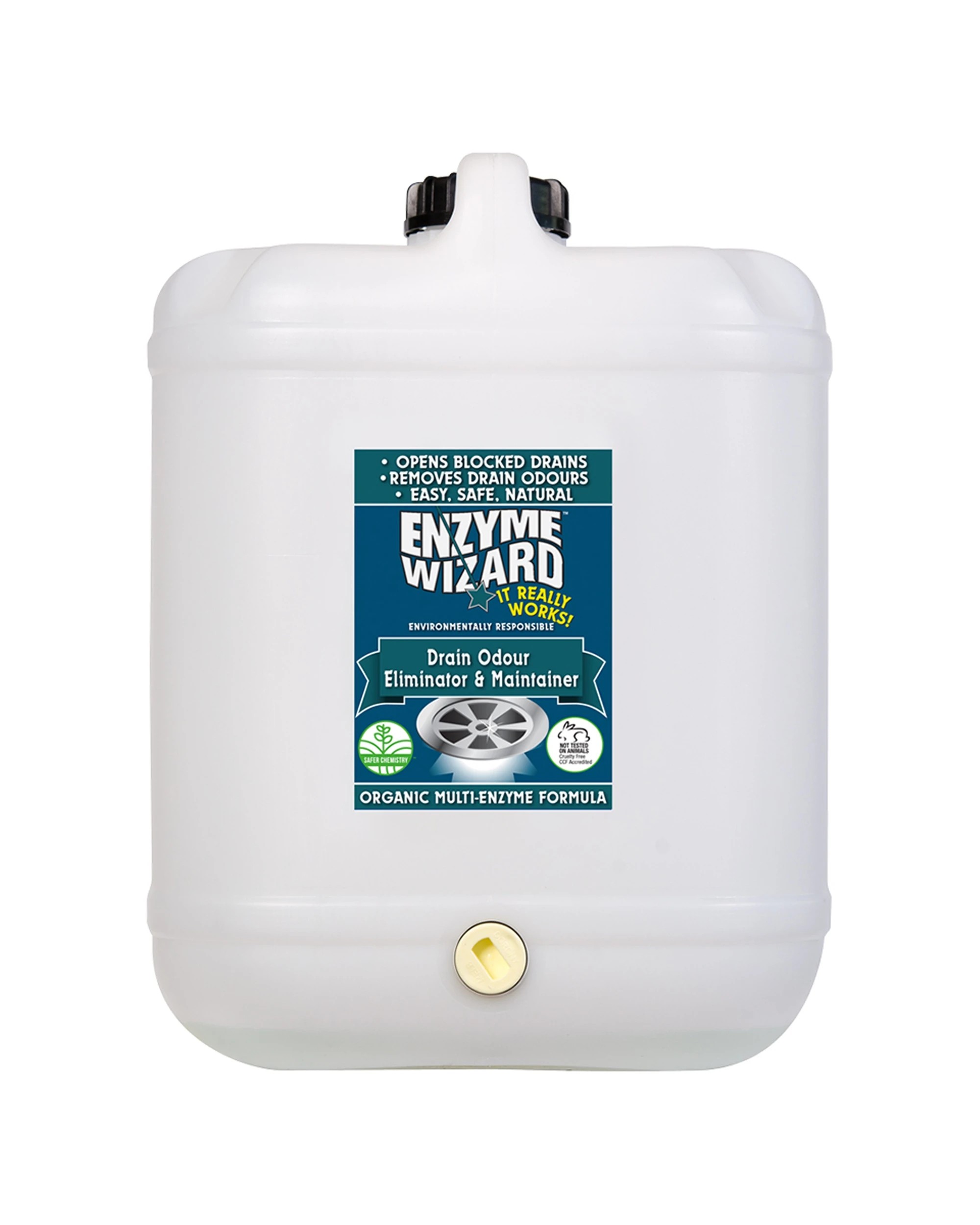 1 Enzyme Wizard Drain Odour Eliminator Maintainer 20L - White, 1 of 1