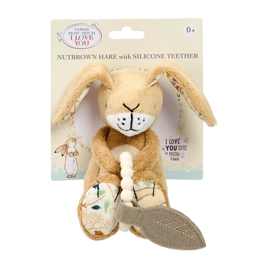 1 Guess How Much I Love You - Little Nutbrown Hare Plush with Teether - Toy, 1 of 4