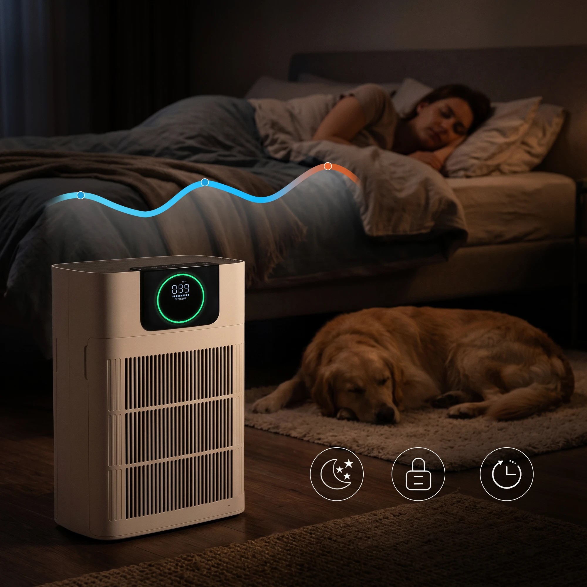 8 Devanti Pet Air Purifier With H12 HEPA Filter And Spare Filter - Multi, 8 of 9