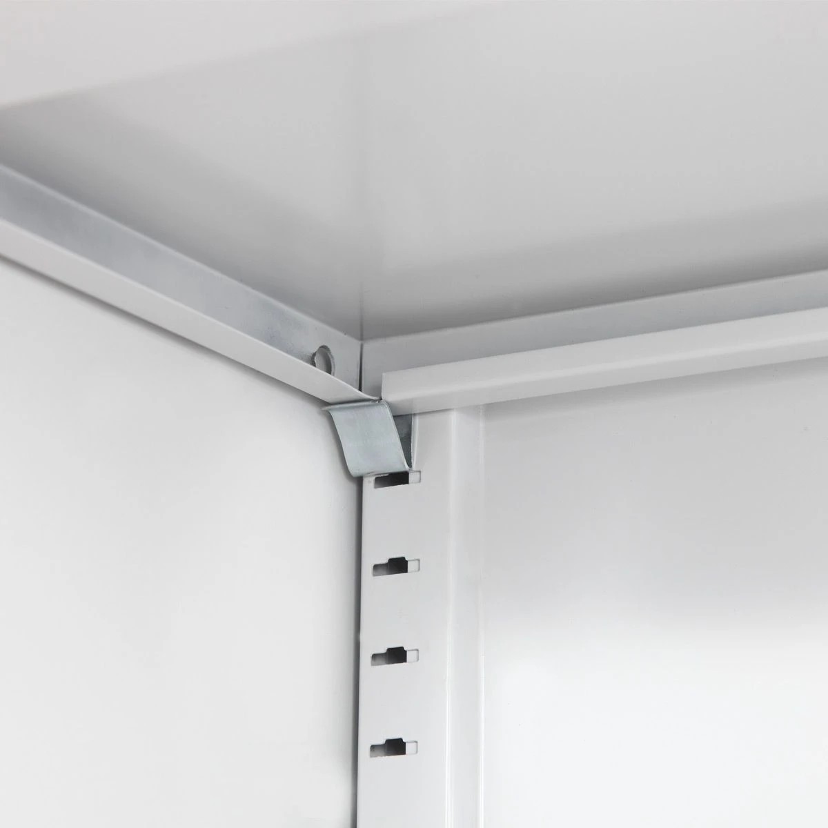 4 Ausway 2 Door Office File Locker Steel Storage Cabinet 180cm Grey White, 4 of 10