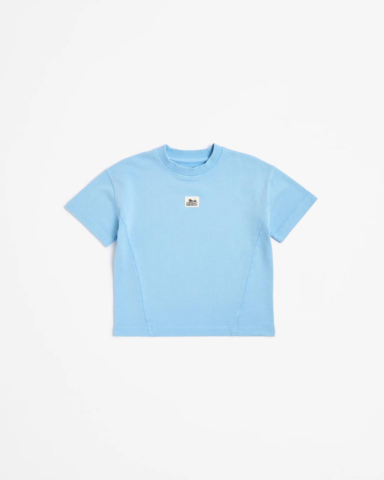 1 Target Australian Cotton Oversize Panelled T-shirt BLUE, 1 of 3