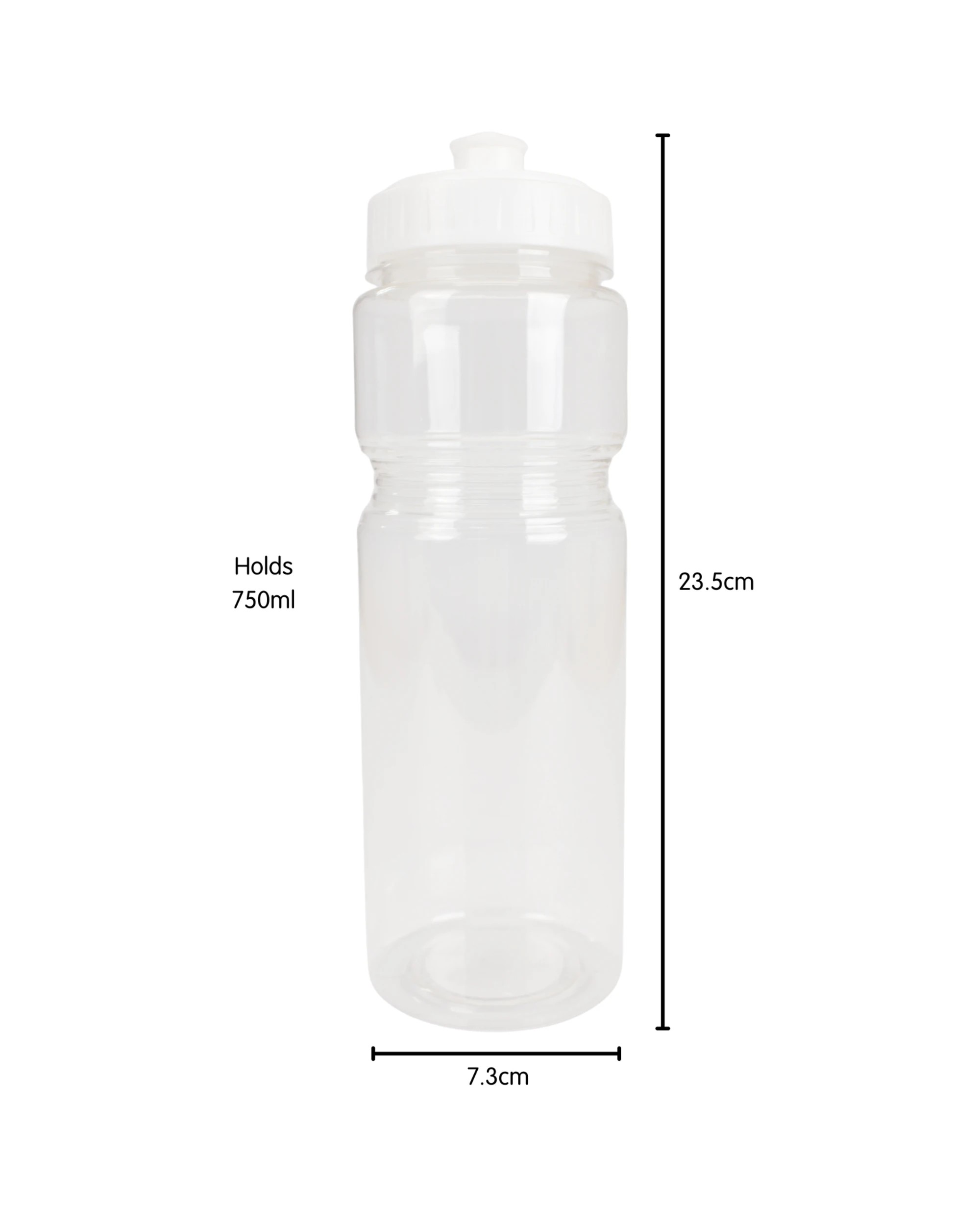 2 Partyrama 750ml Reusable Drink Bottle With White Lid - White, 2 of 2