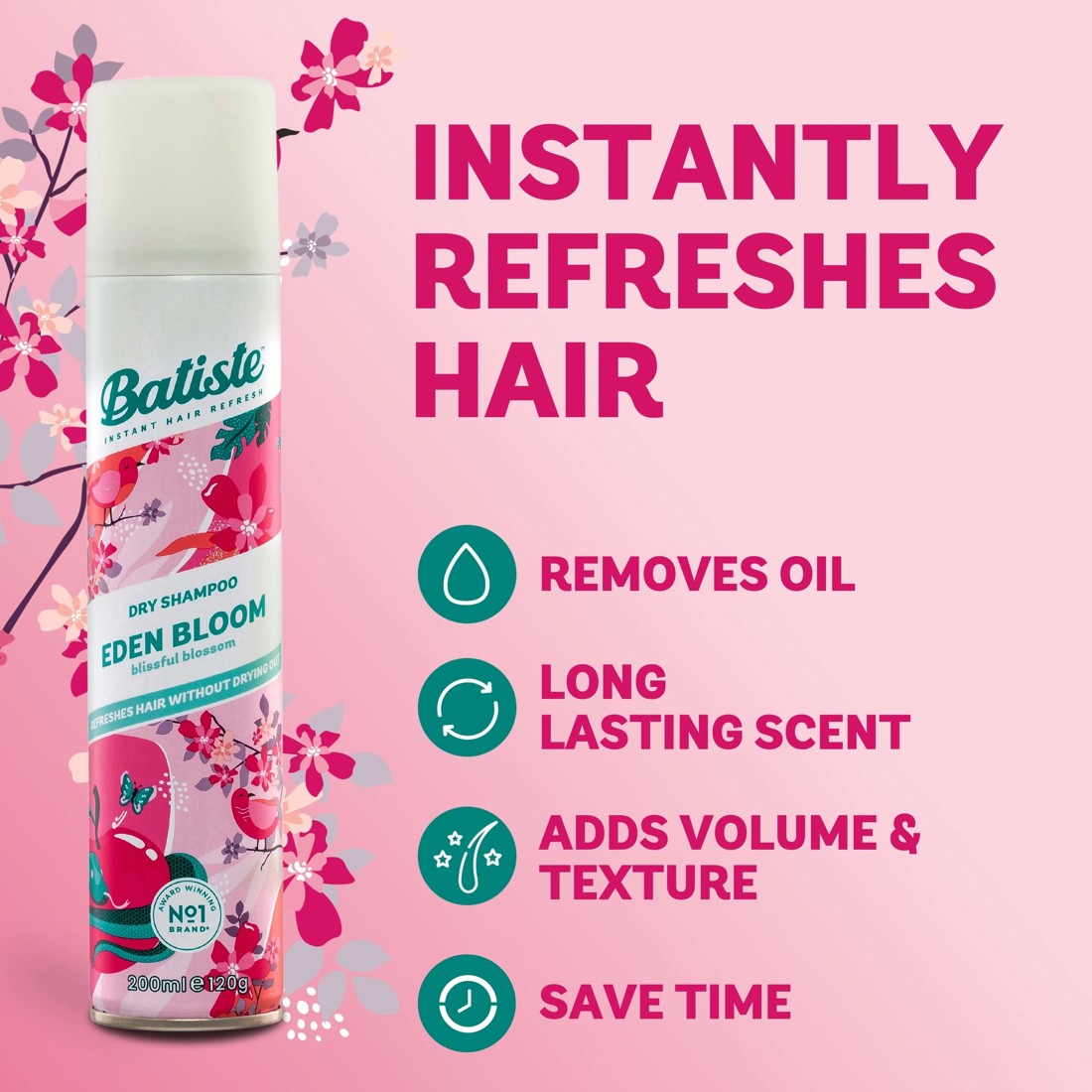 3 Batiste Eden Bloom Dry Shampoo 200ml - Blissful Blossom, 3 of 10