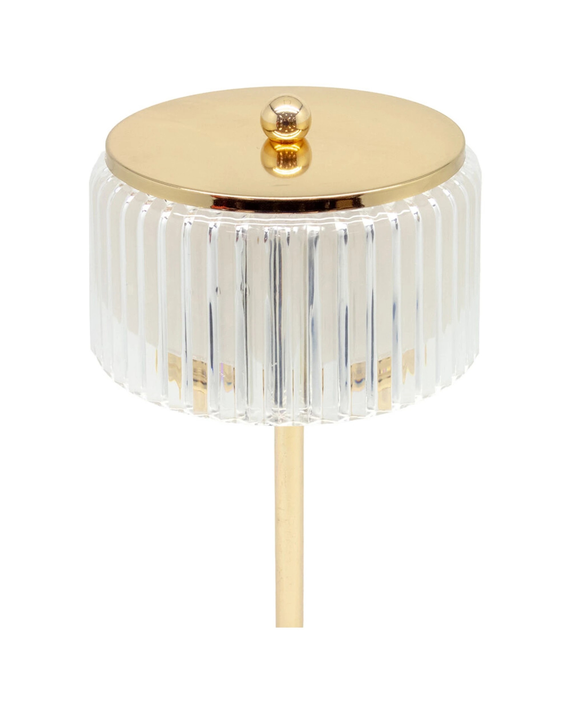 3 Boyle Rechargeable LED Table Lamp Acrylic Flute Shade Adjustable Lighting - Gold, 3 of 8