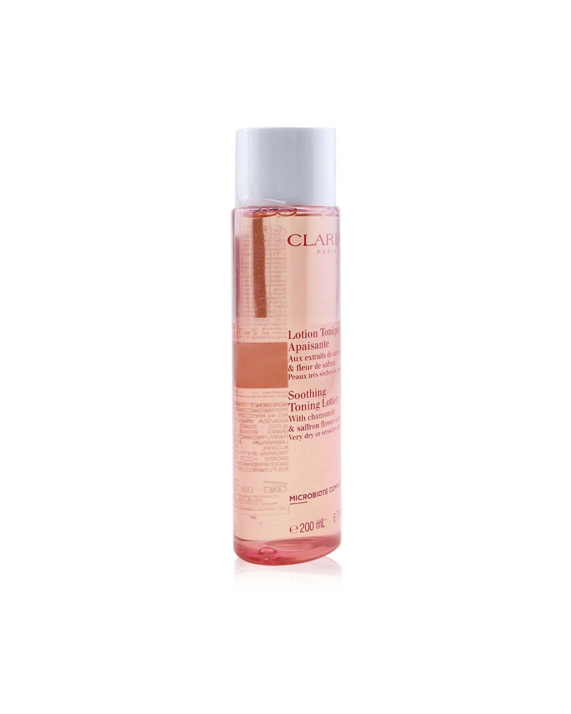 3 Clarins Soothing Toning Lotion with Chamomile & Saffron Flower Extracts - Very Dry or Sensitive Skin  400ml/13.5oz, 3 of 4