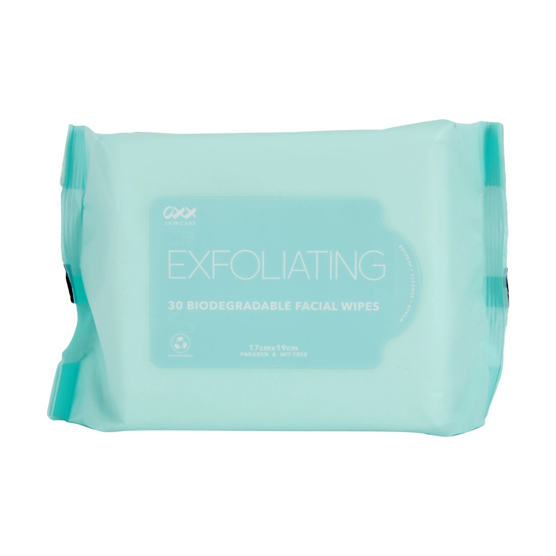1 OXX Skincare 30 Pack Exfoliating Biodegradable Facial Wipes, 1 of 4