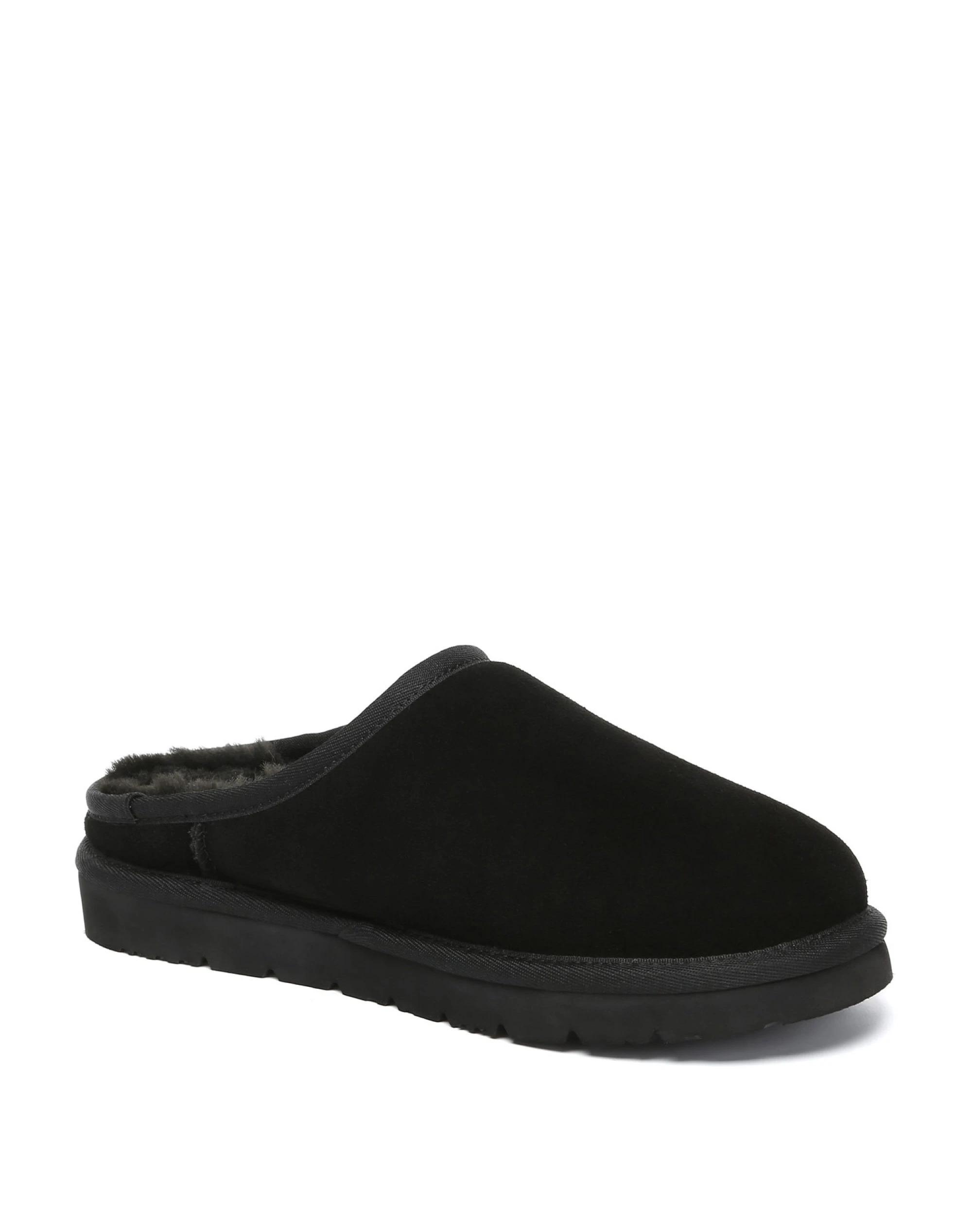 2 Australian Shepherd UGG Unisex Nano Classic Slippers BLACK, 2 of 5