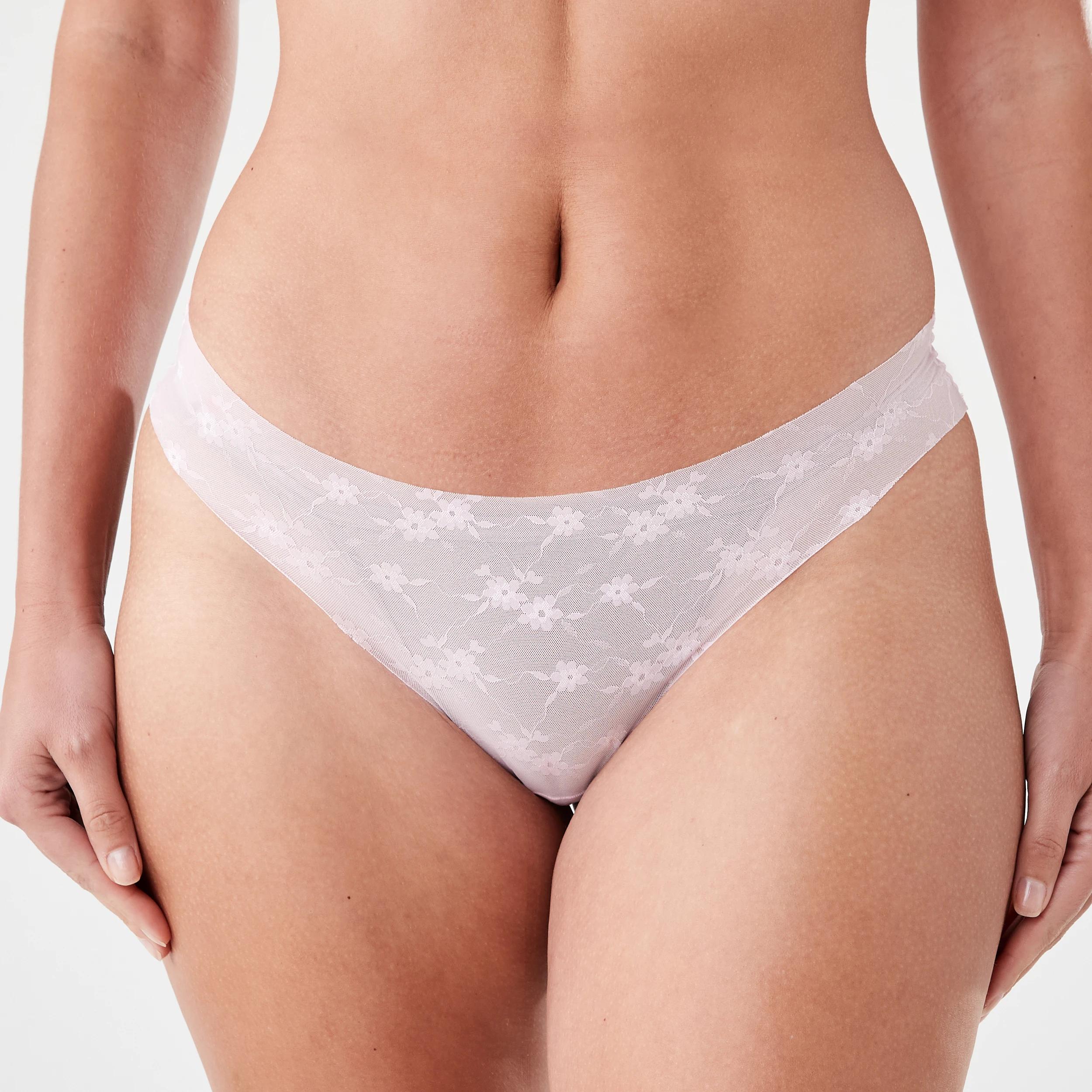 6 3 Pack Stretch Lace Cheeky Bikini Briefs Wild Rose, 6 of 8