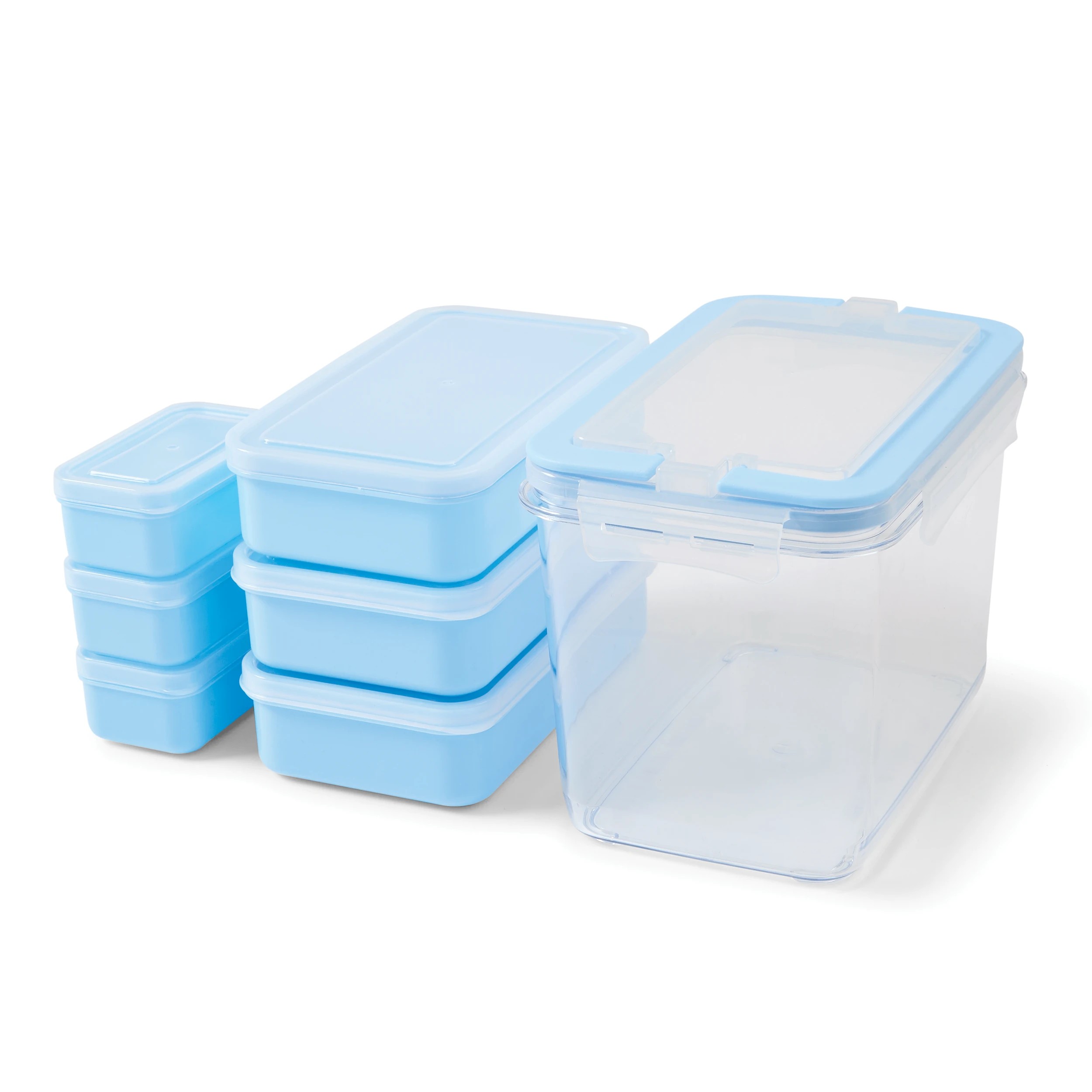 2 7 Piece Meal Prep Set - Blue, 2 of 8