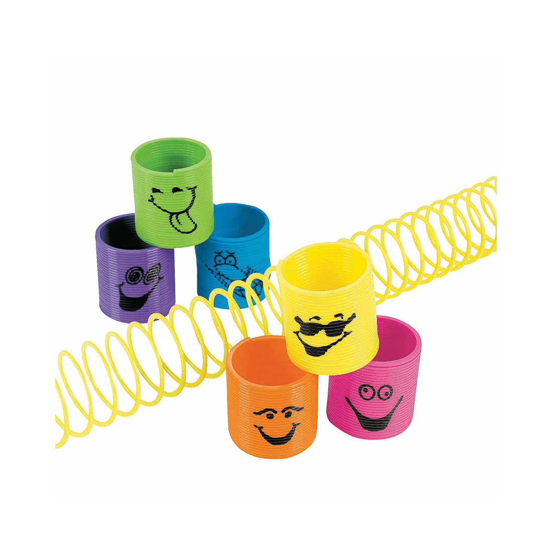 1 Fun Express Colourful Mini Slinky Springs Pack of 6, 1 of 2