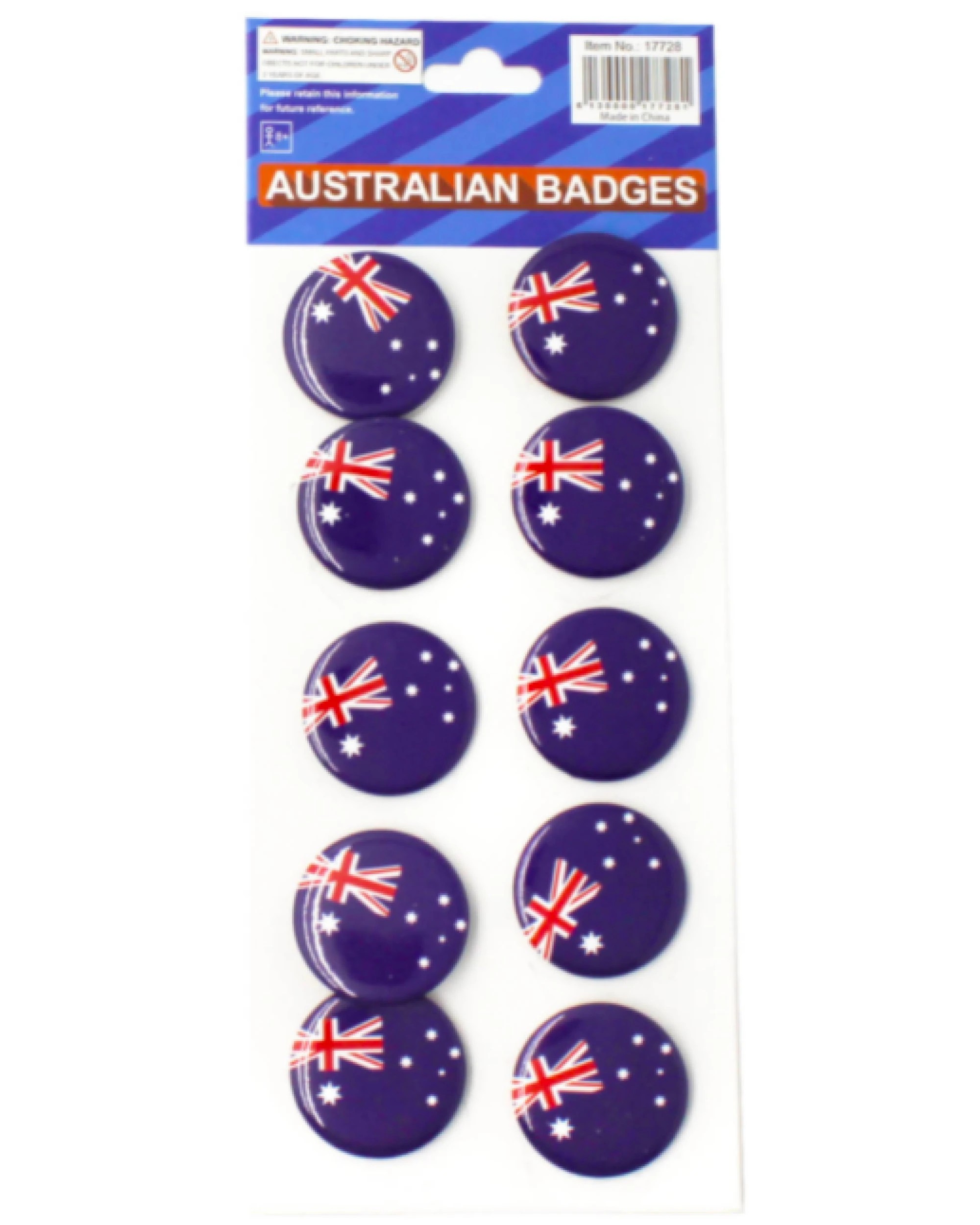 1 BR Costumes Australian Flag Enamel Badges, 10-Piece Set, 1 of 1