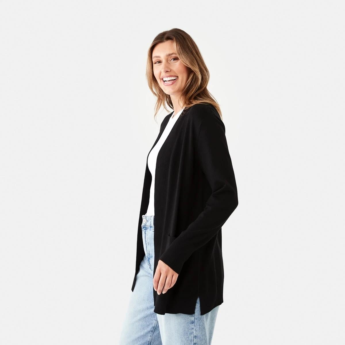 2 Edge to Edge Cardigan Black, 2 of 6