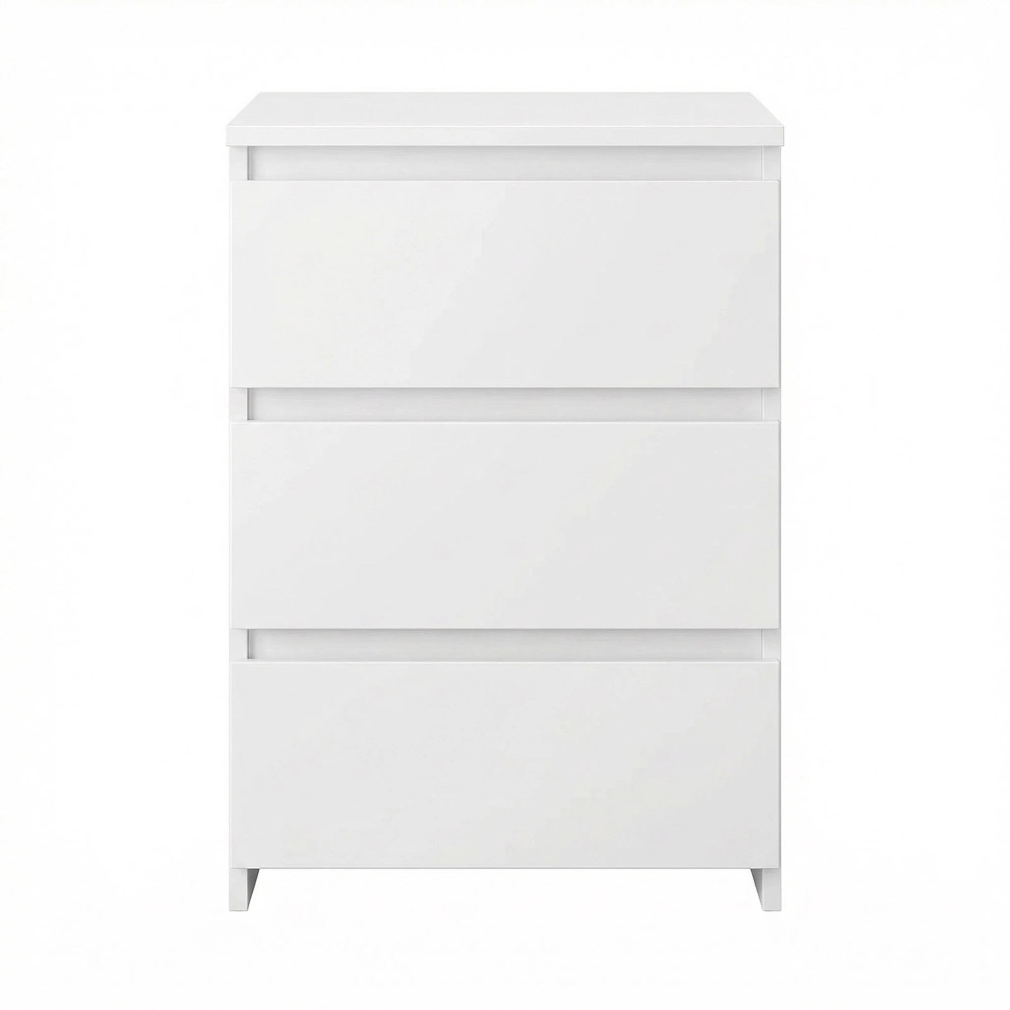 2 Levede Bedside Table Side Table 3 Drawers Storage Nightstand Bedroom Cabinet - White, 2 of 9