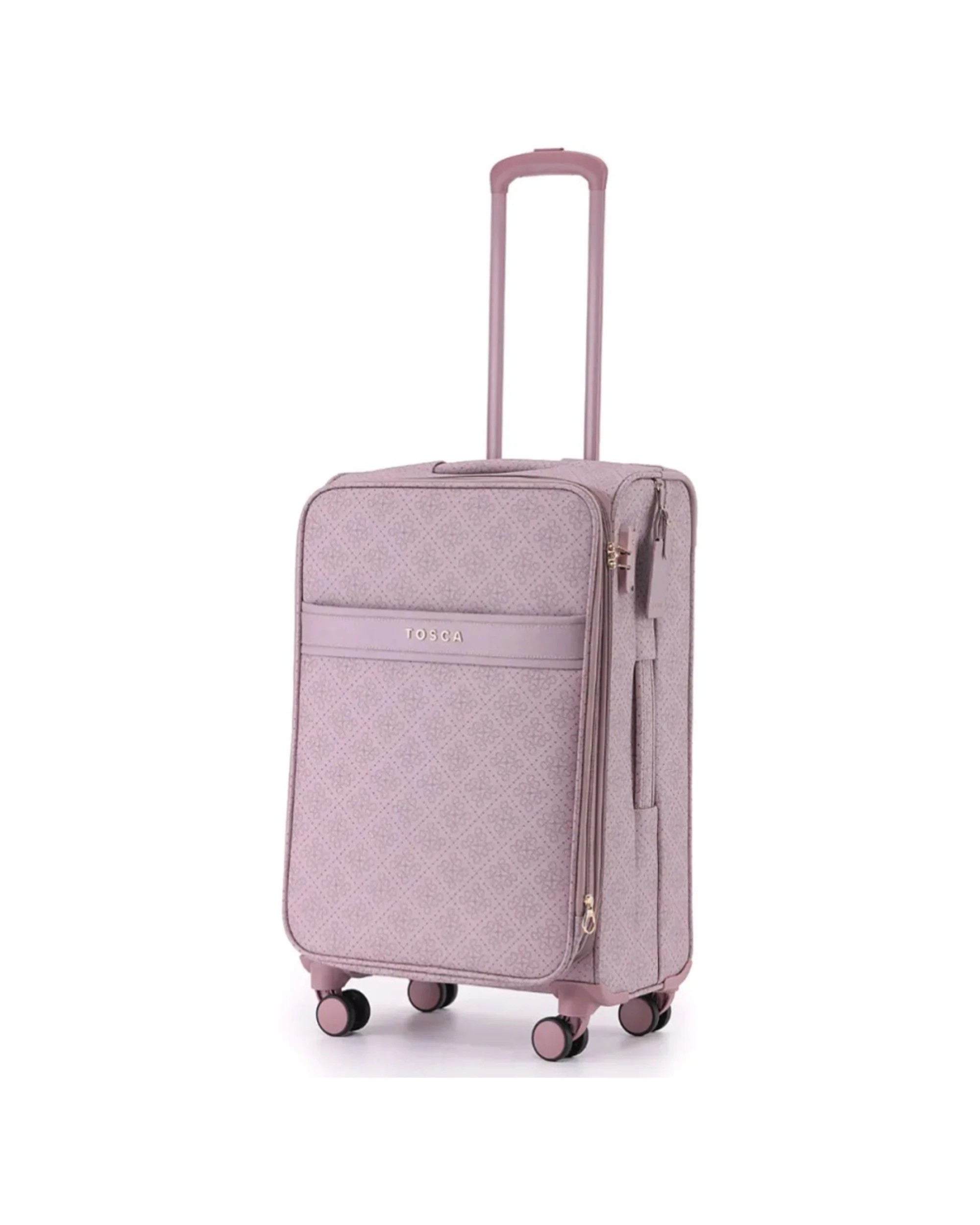 1 Tosca Willow 66 cm Medium Lightweight Expandable Suitcase Travel Luggage Misty Rose - Purple, 1 of 3