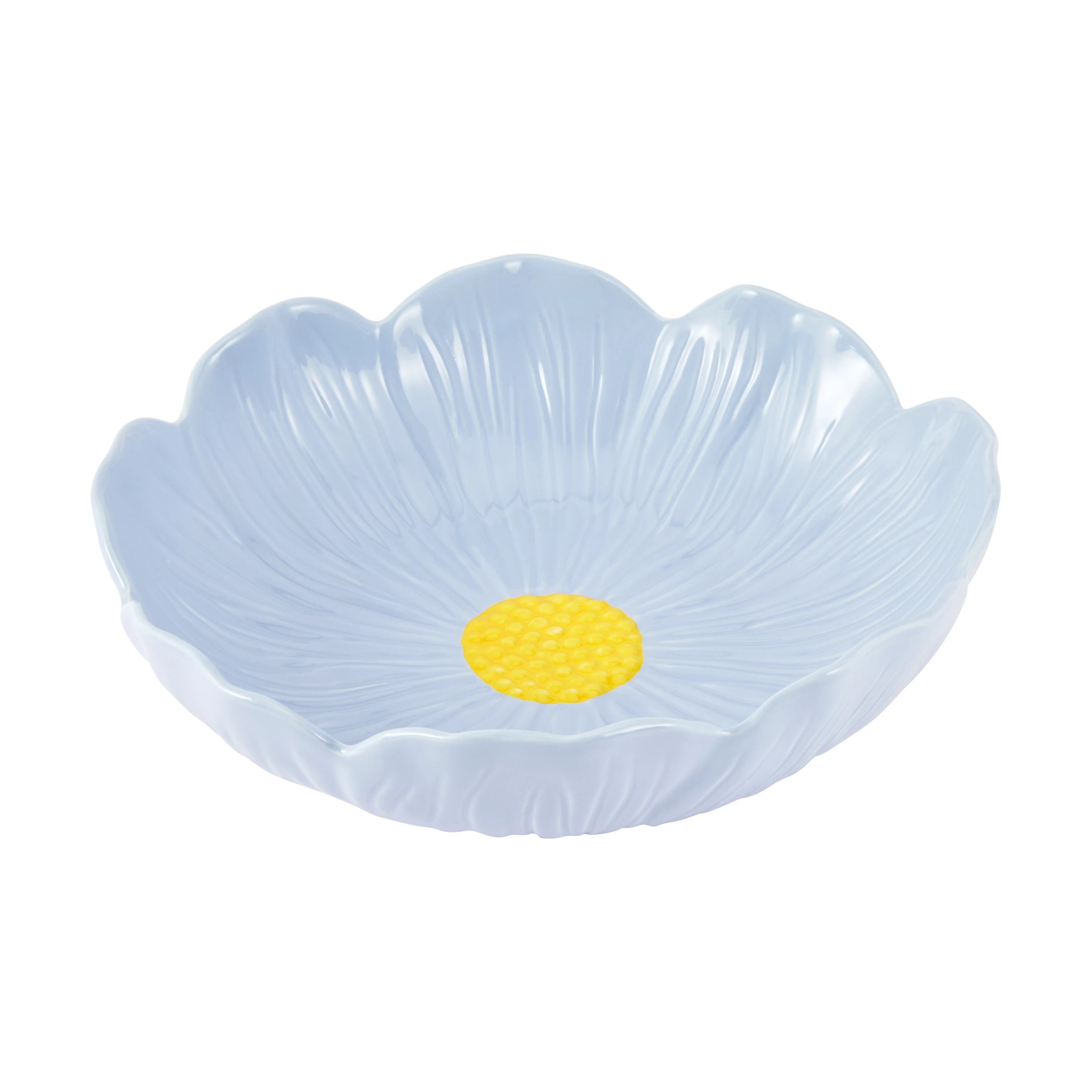 1 Blue Large Floral Bowl, 1 of 4