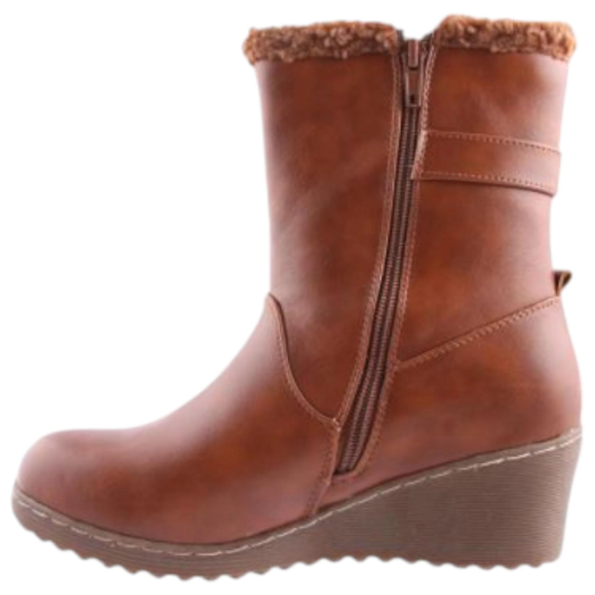 2 Bellissimo Womens Ara Shoes Dress Winter Comfort Boots TAN, 2 of 5