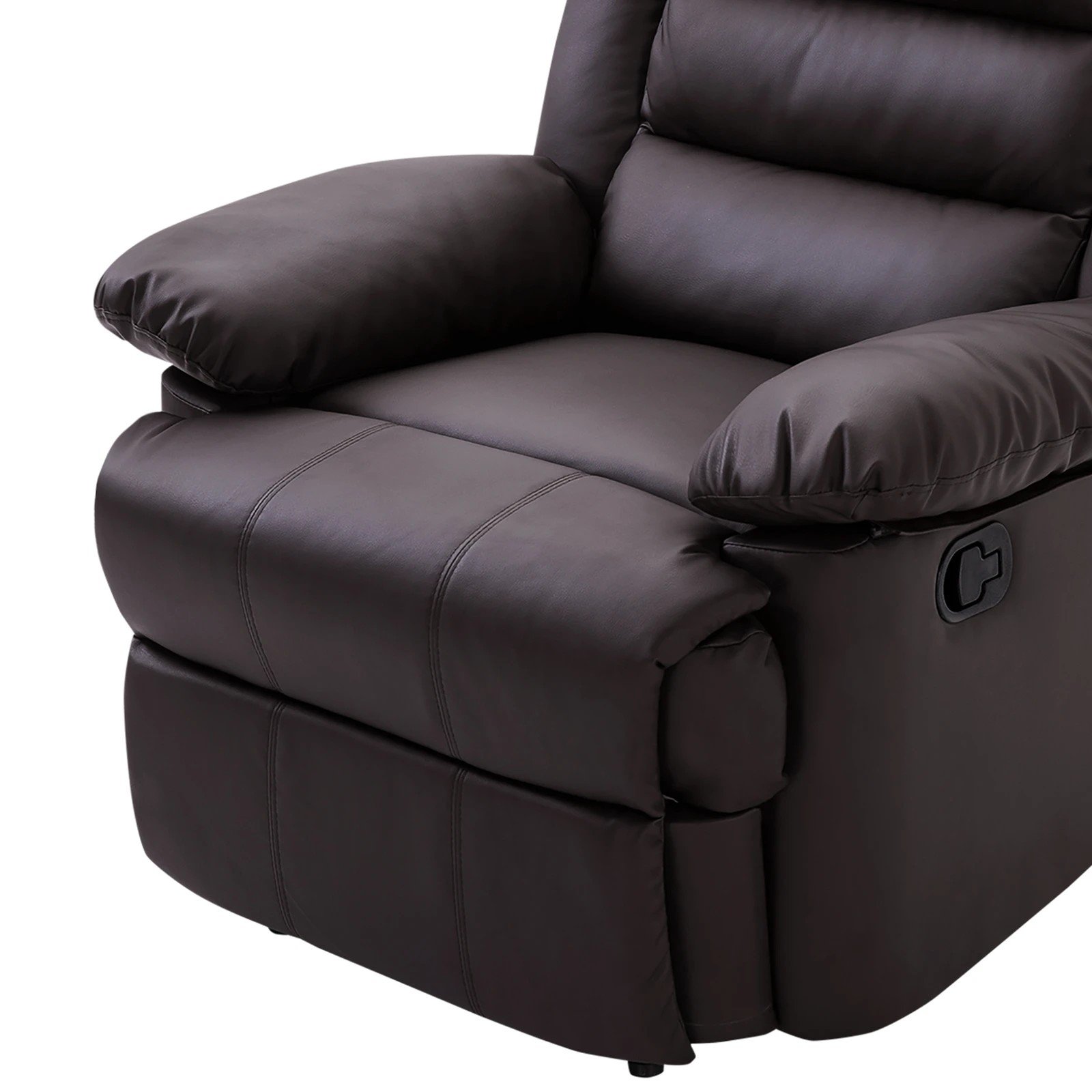 7 LUXDREAM Luxury PU Leather Recliner Chair Armchair Lounging Sofa - Brown - Brown, 7 of 7