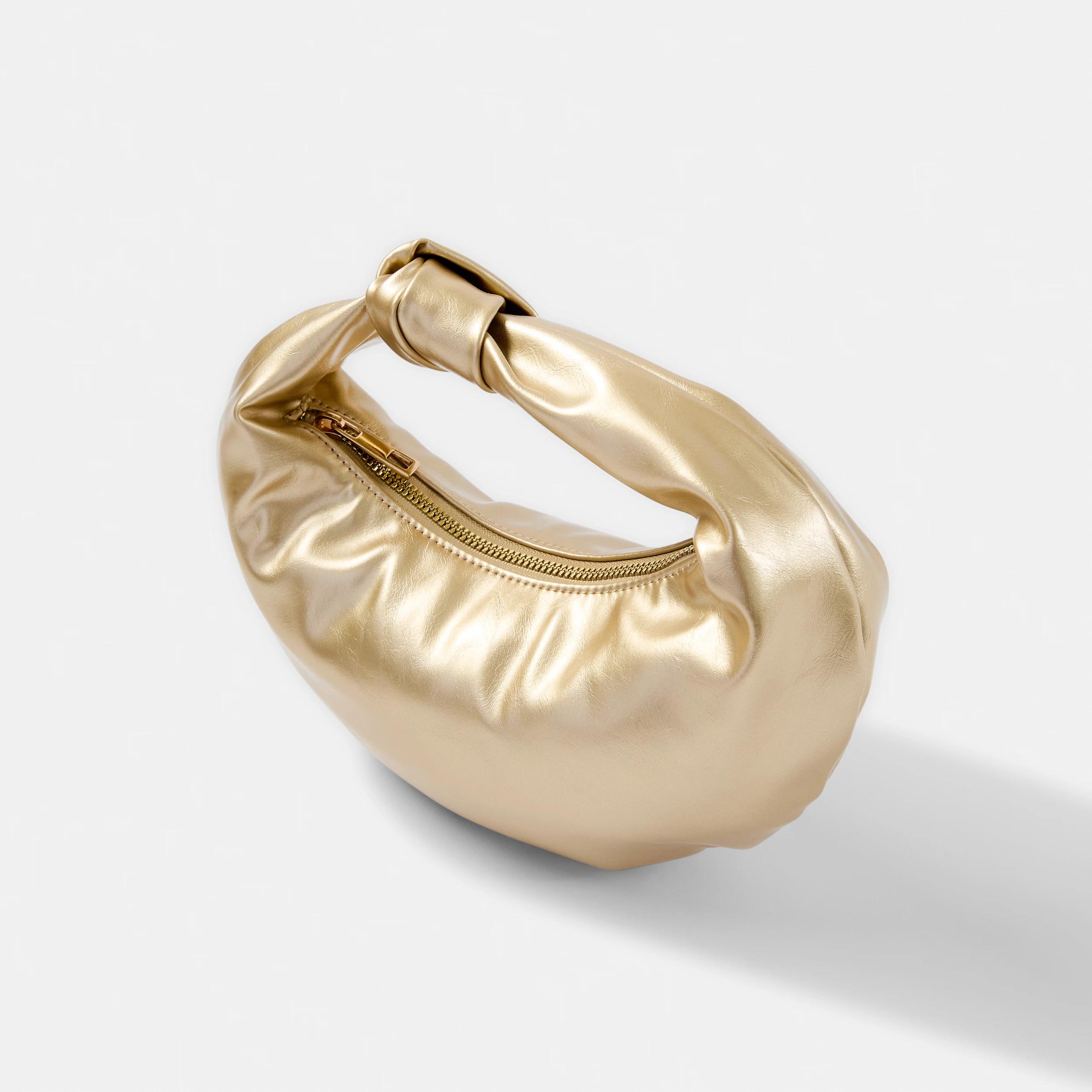 3 Mini Knot Clutch Gold, 3 of 7