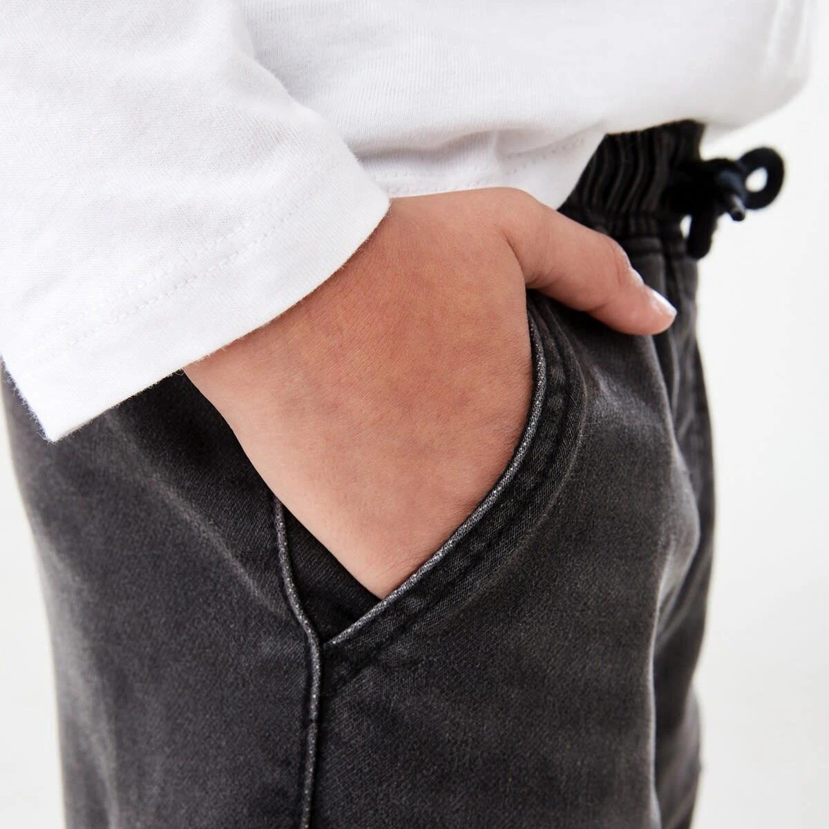 4 Denim Cargo Pants BLACK WASH, 4 of 9