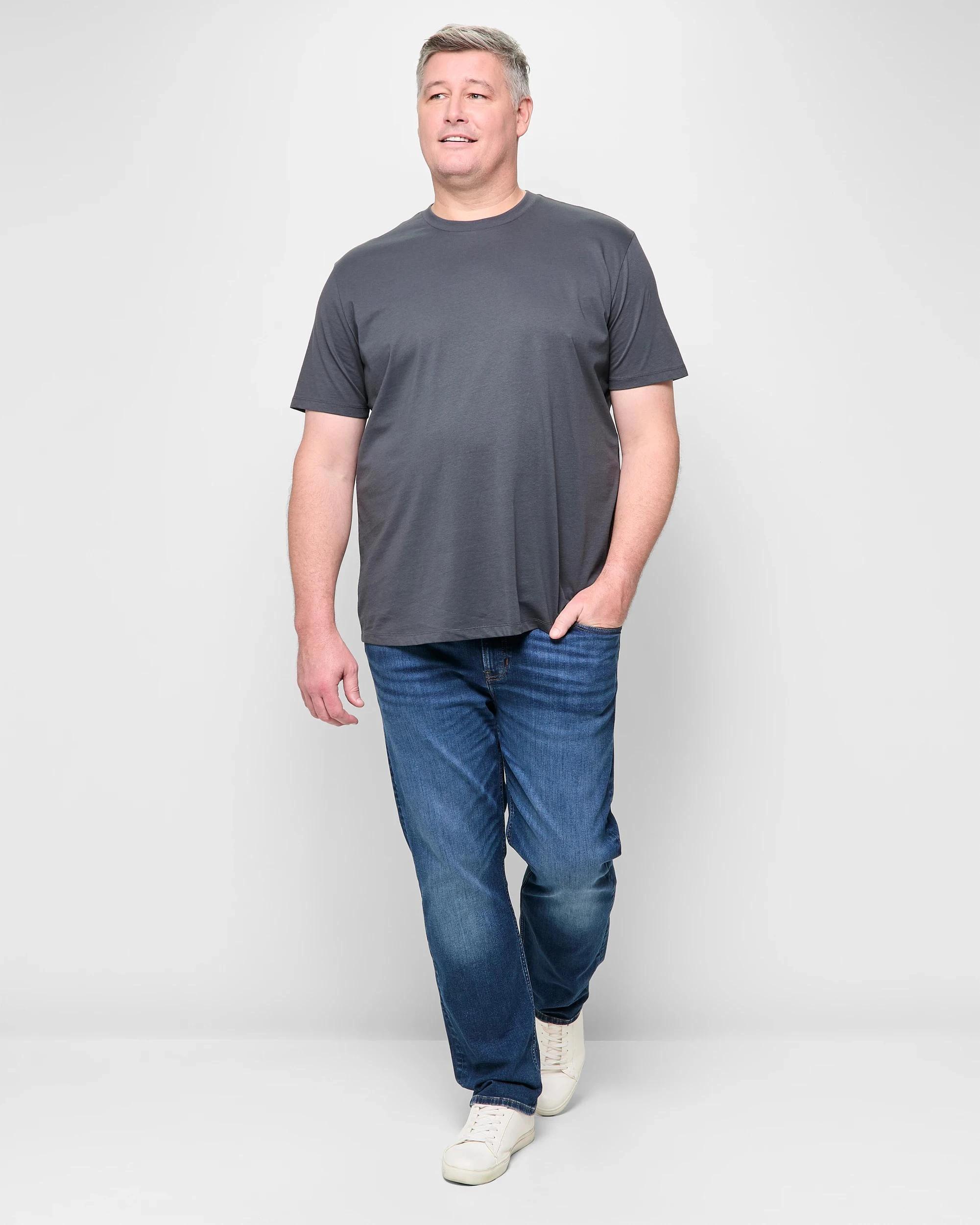 2 Target Man Plus Plus Size Australian Cotton Crew T-Shirt DARK GREY, 2 of 5