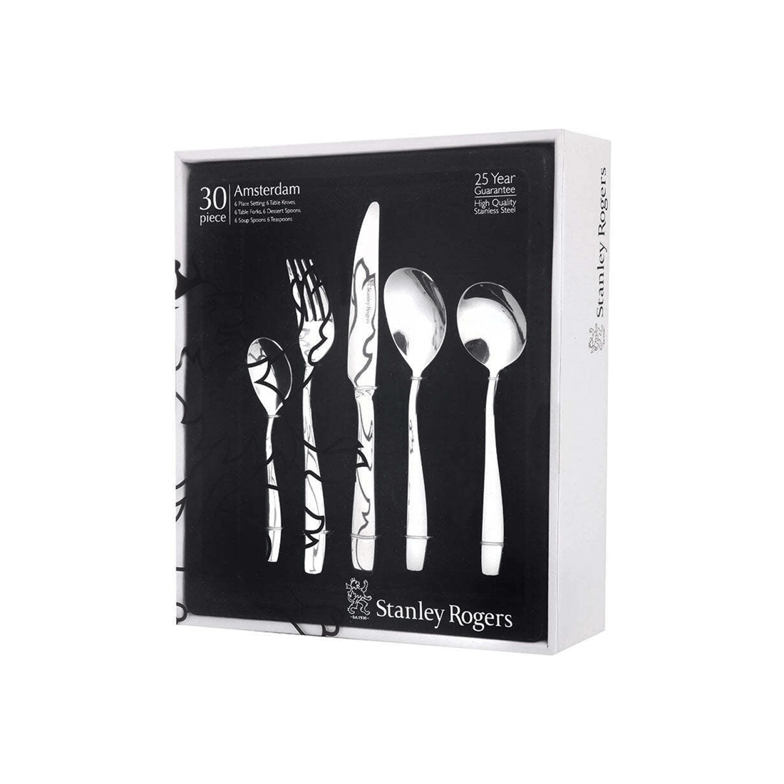 4 30pc Stanley Rogers Amsterdam Stainless Steel Cutlery Family Dinner Party Set
 - Silver, 4 of 4