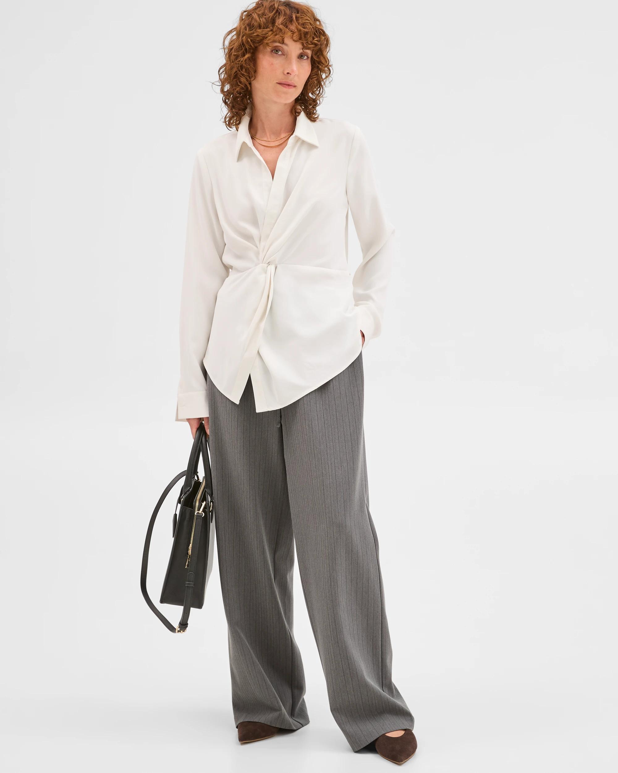 1 Preview Gathered Front Shirt CLOUD DANCER, 1 of 5