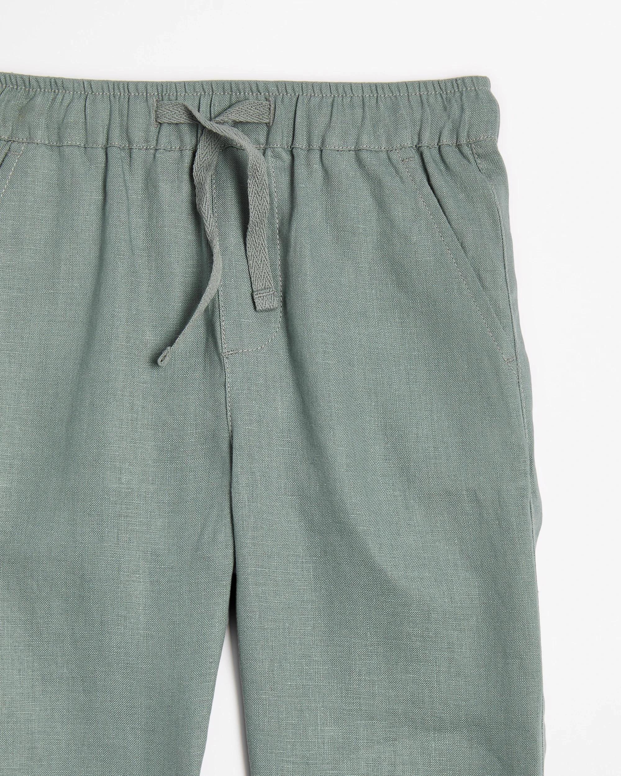 2 Target European Linen Pants GREEN, 2 of 3