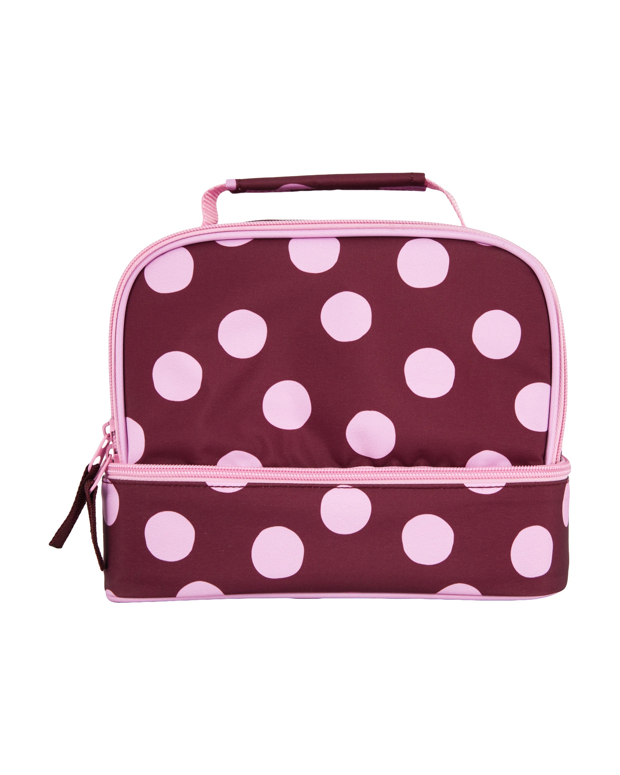1 Polka Dot Insulated Twin Deck Lunch Bag, 1 of 4