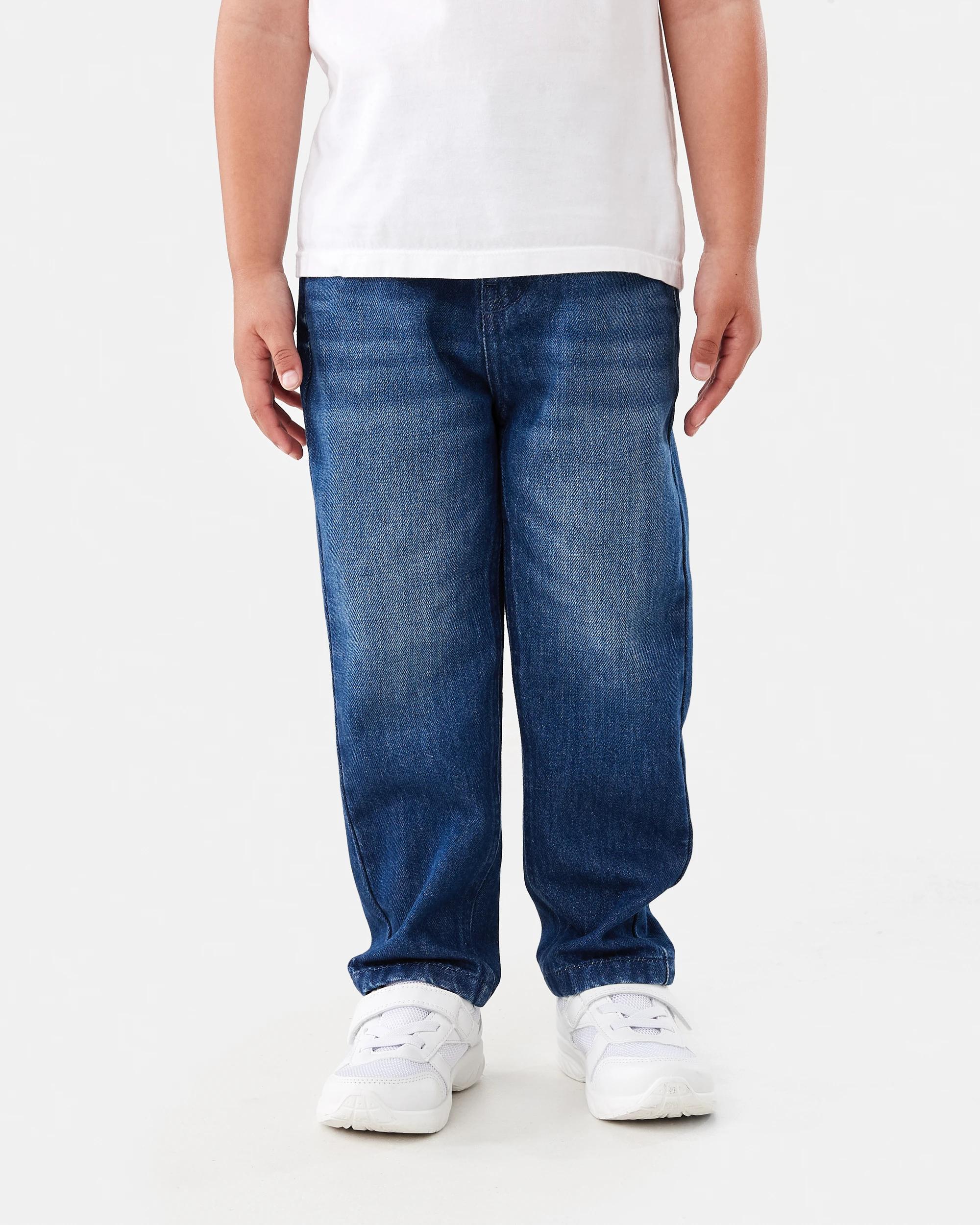 1 Straight Leg Denim Jeans Dark Wash, 1 of 6