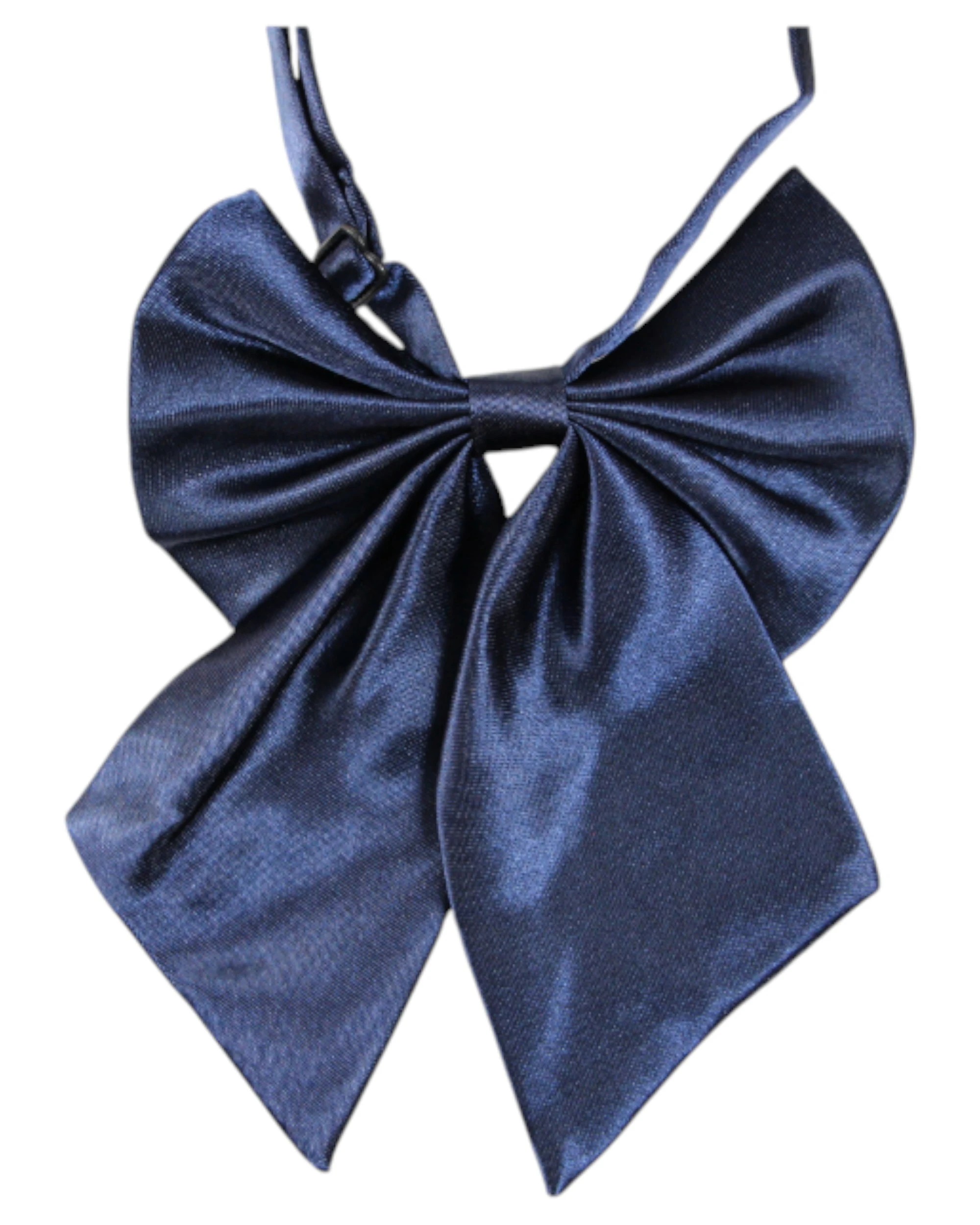 1 Zasel Womens Plain Shirt Collar Bow Tie - Blue, 1 of 4