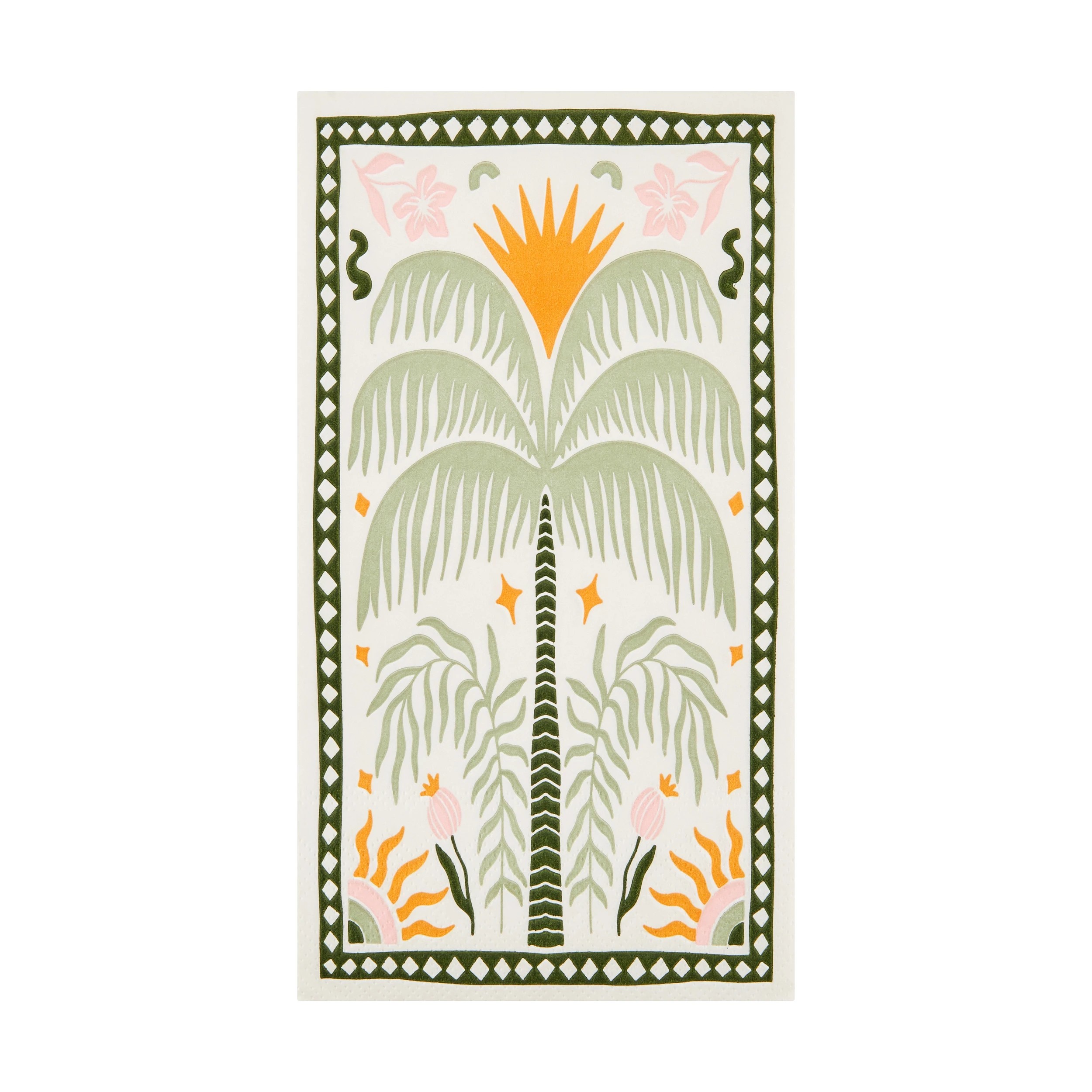 1 20 Piece Palm Tree Paper Napkins, 1 of 4