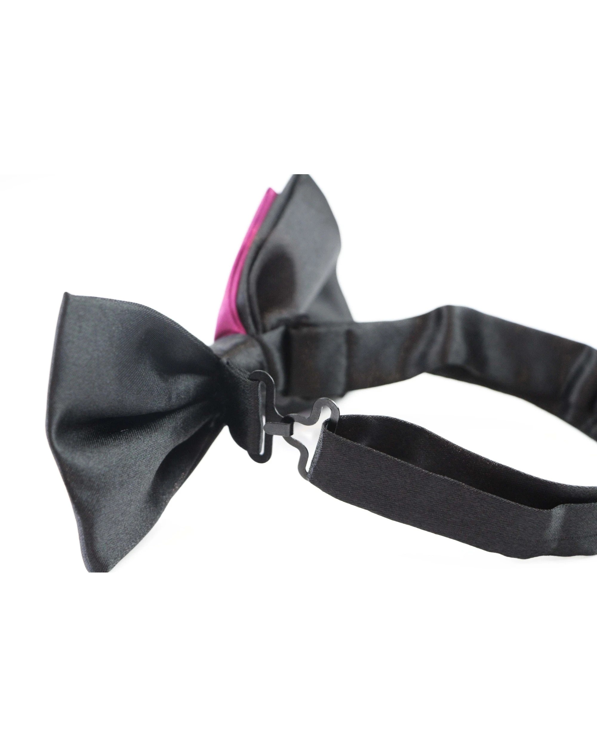 2 Zasel Mens Burgundy Two Tone Layered Bow Tie, 2 of 2