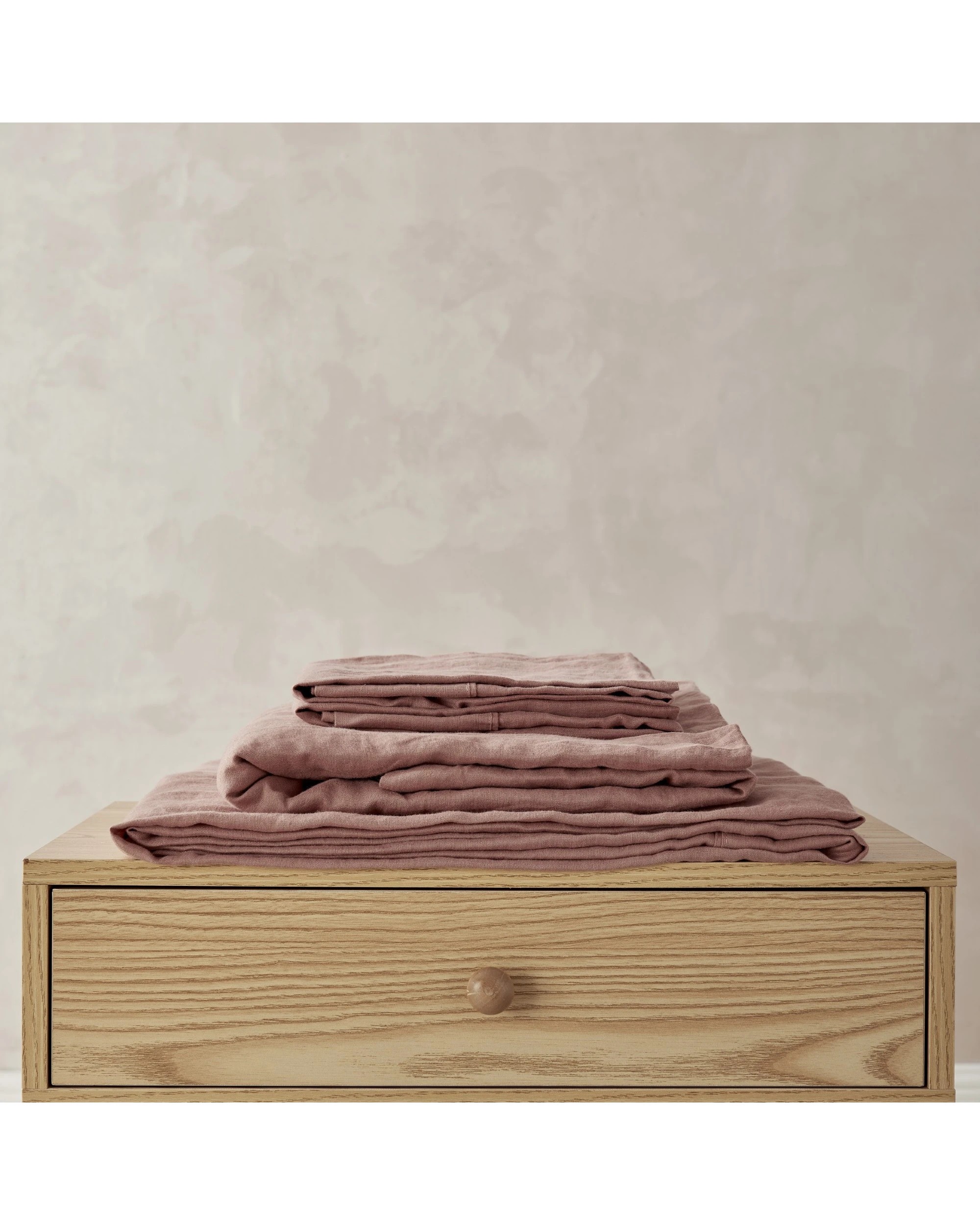 8 Natural Home 100% European Flax Linen Sheet Set - Super King Bed - Rose Gold, 8 of 8